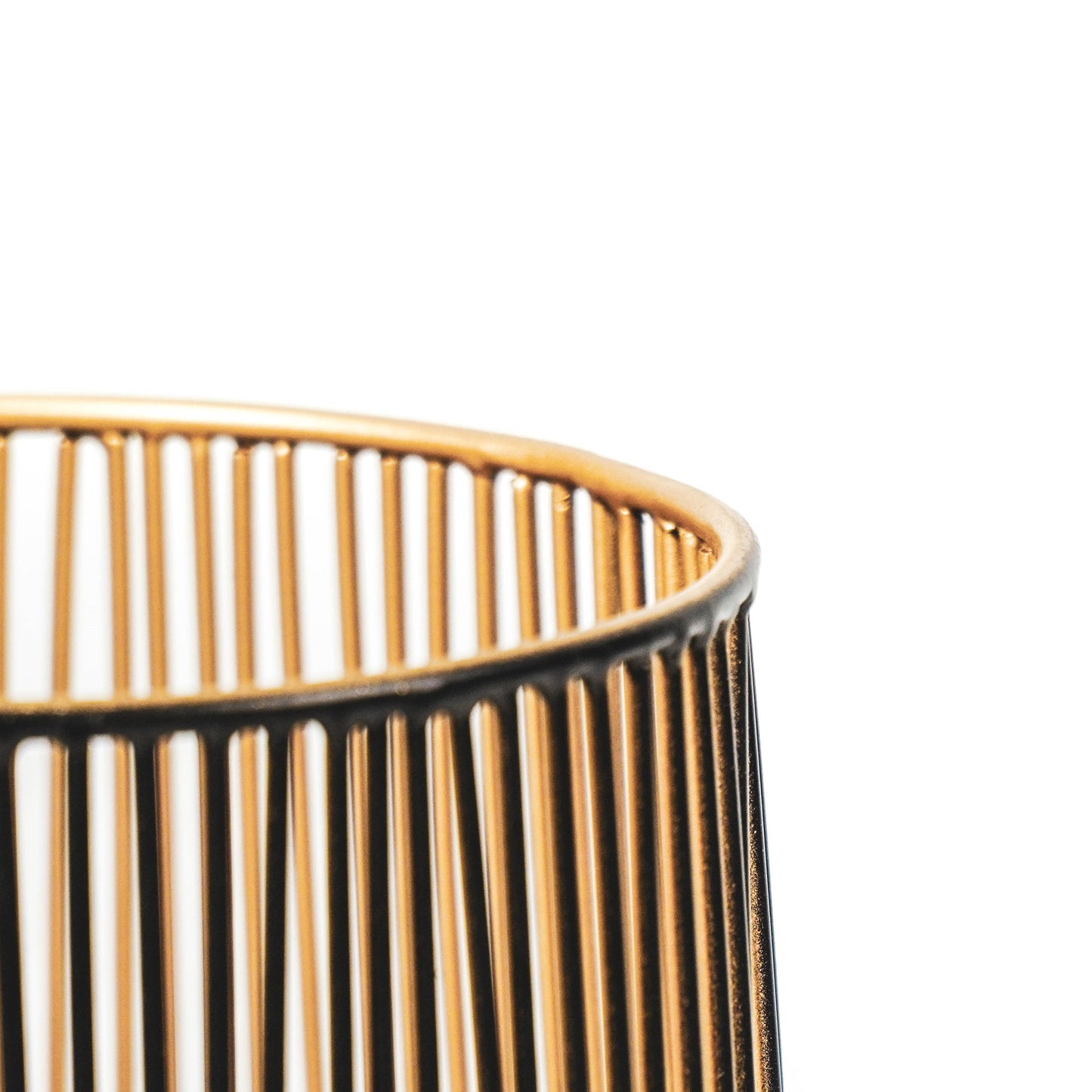 HV Candleholder Black/ Gold - 15x15x25cm