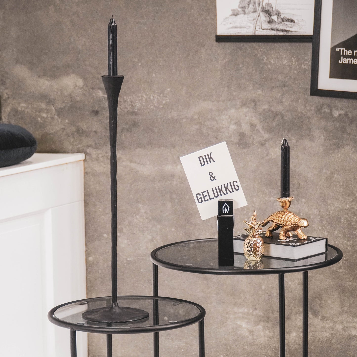 HV Candleholder Black - 14,5x52cm