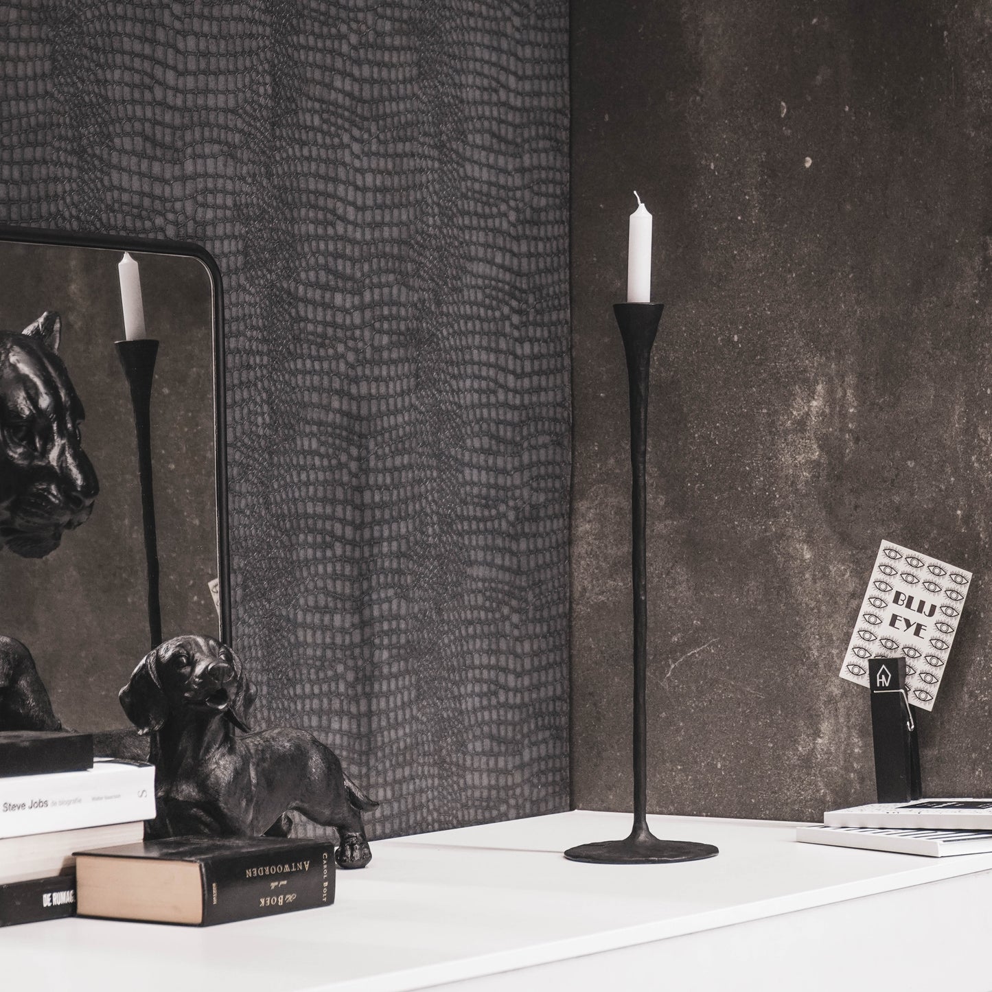 HV Candleholder Black - 14,5x52cm