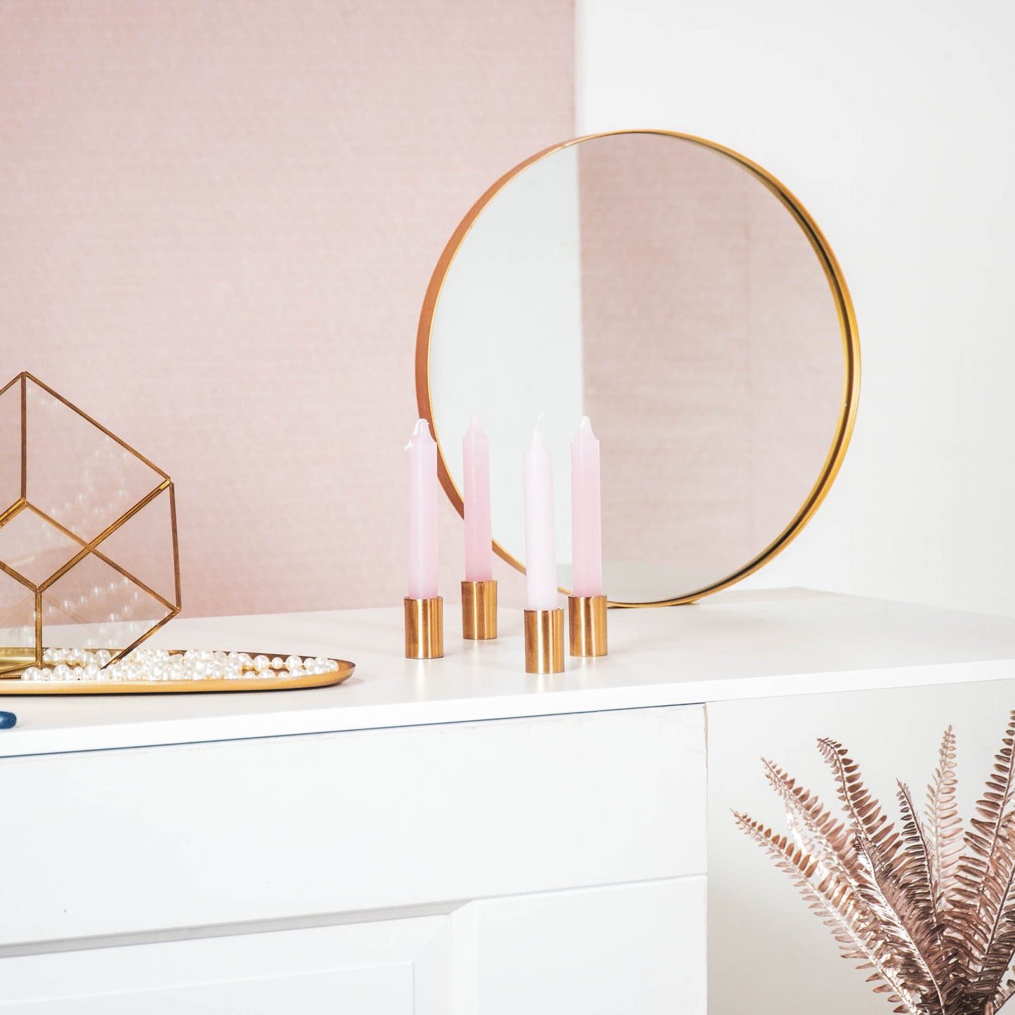 HV Set of 4 Magnetic Candleholders-Gold