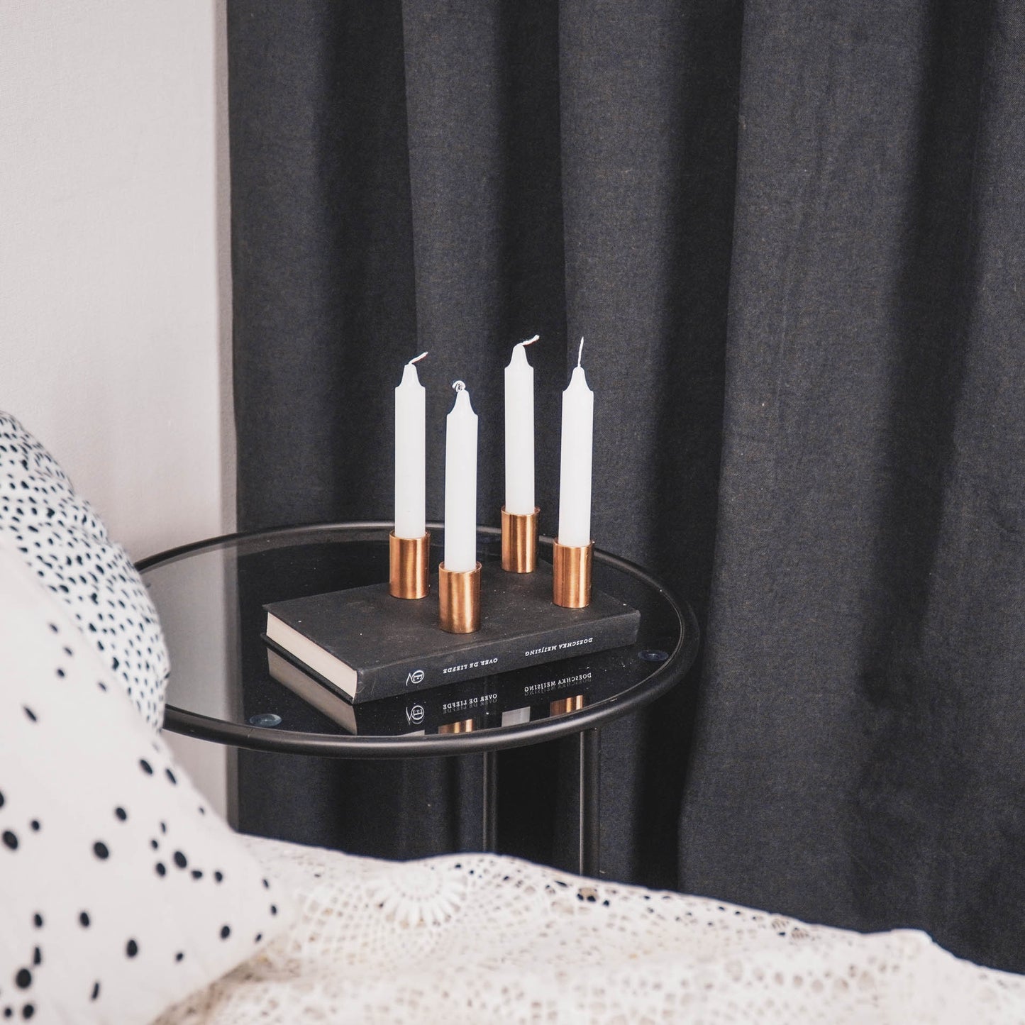 HV Set of 4 Magnetic Candleholders-Gold