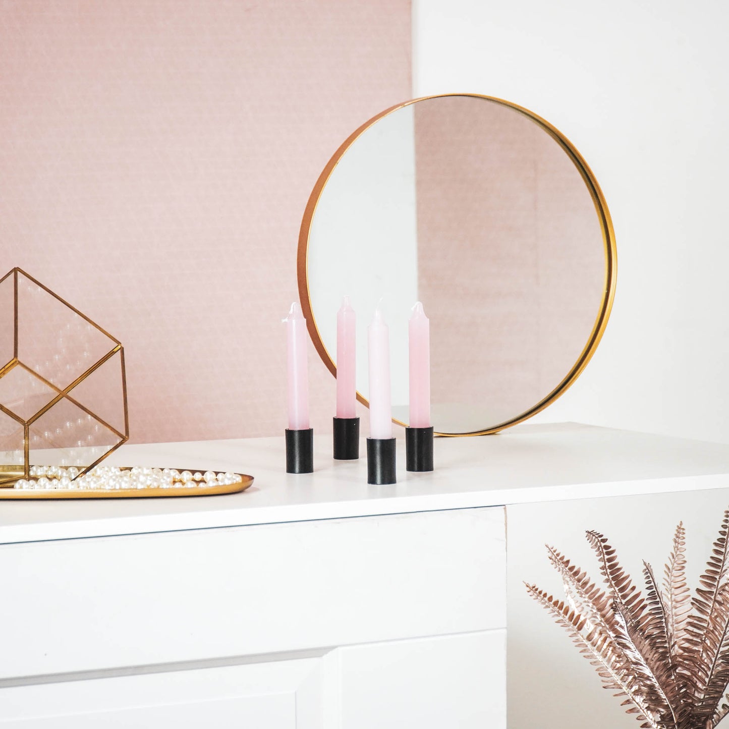 HV Set of 4 Magnetic Candleholders-Black