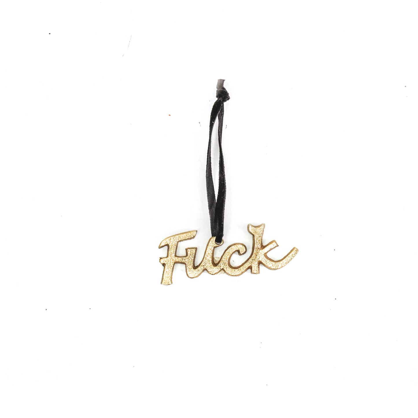 HV Kersthangers 'FUCK' - Goud - 11x5,5cm