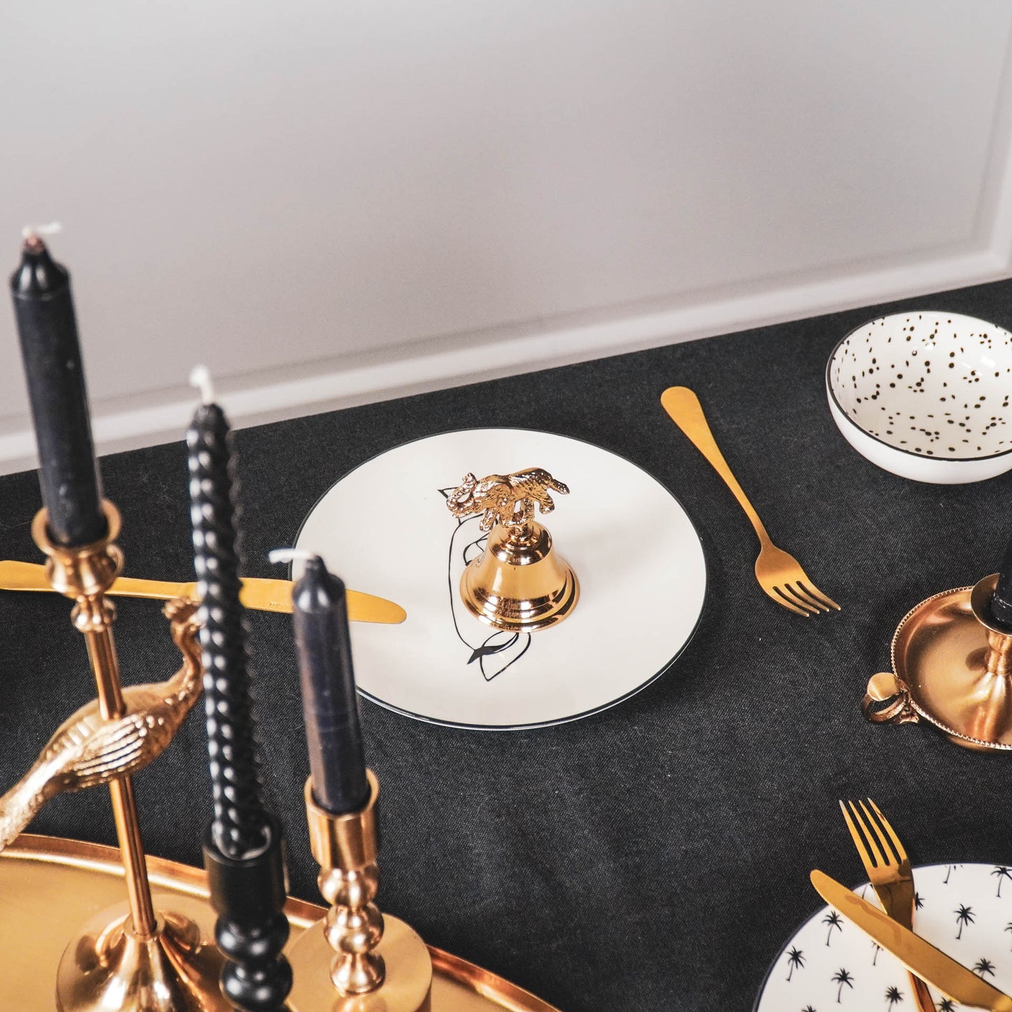 HV Butler Bell- Elephant - Gold - 4,5x4,5x10cm