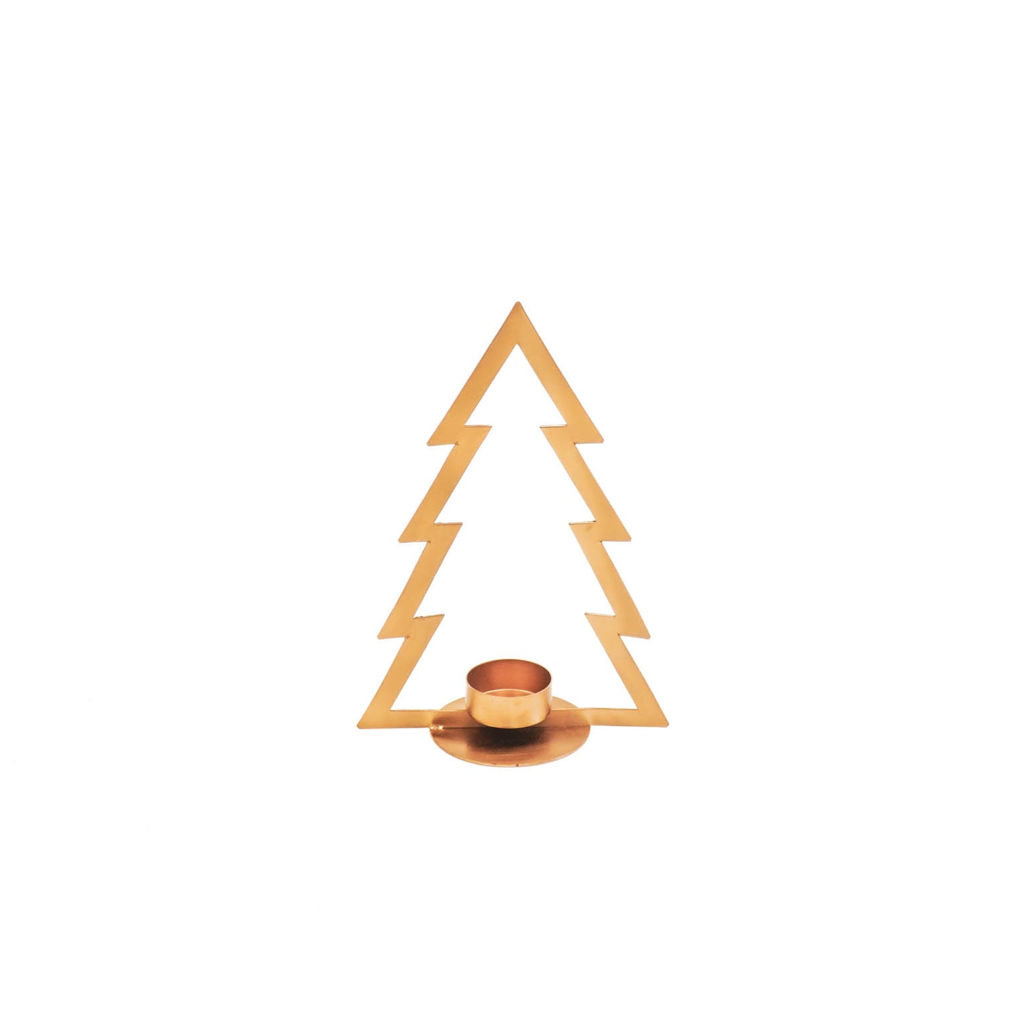 HV XMAS Tree tealightholder- Gold- 15x7,5x21