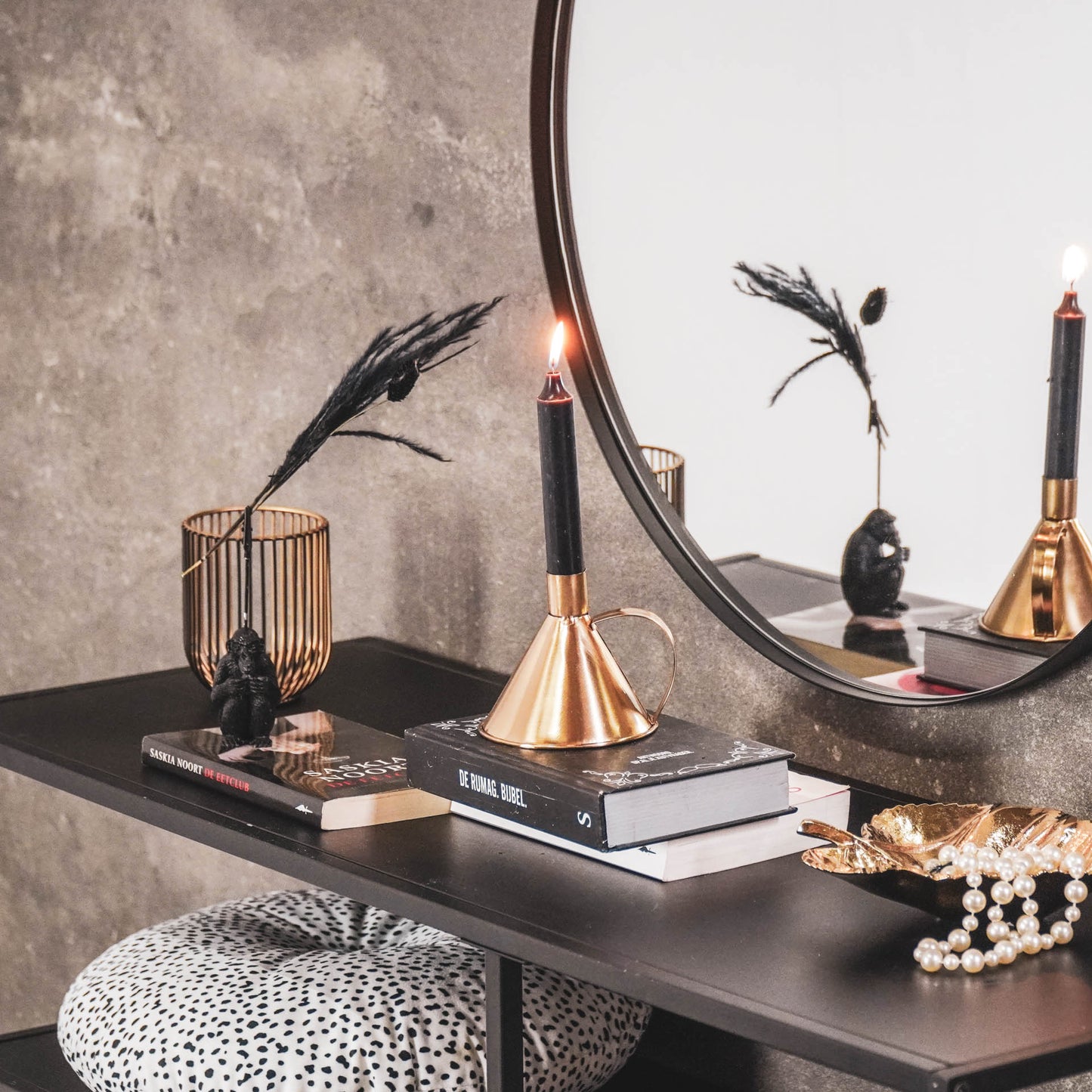 HV Funnel Candleholder - Gold - 10x10x9cm