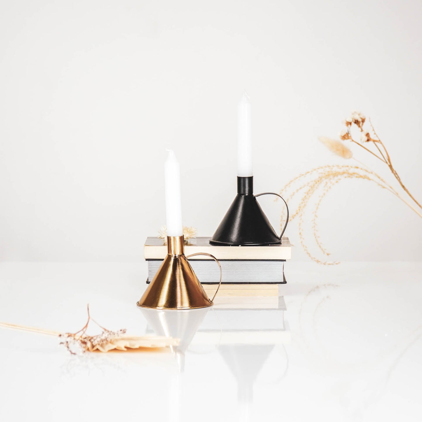 HV Funnel Candleholder - Gold - 10x10x9cm