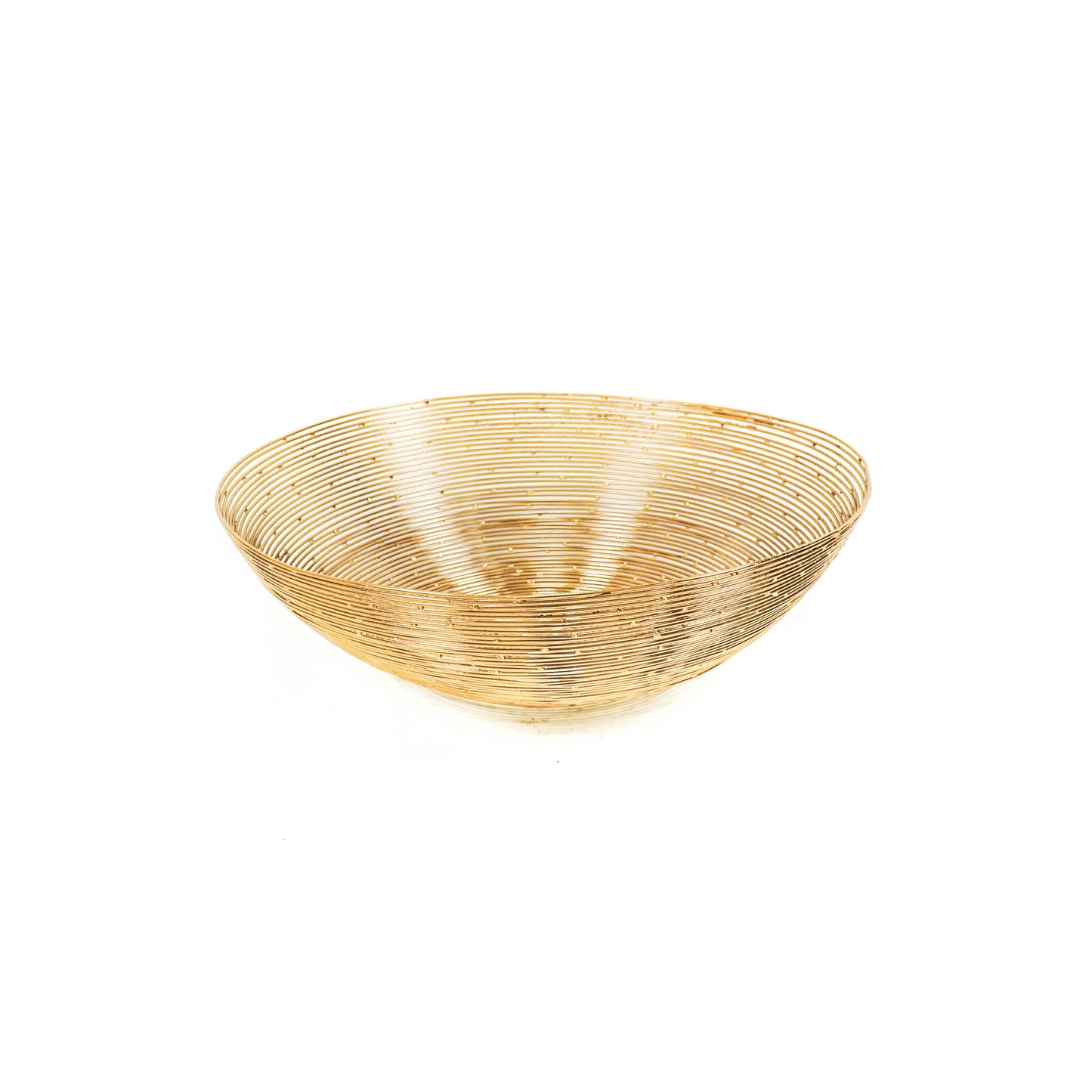HV Wired Steel Bowl - Gold - 34x34x10cm