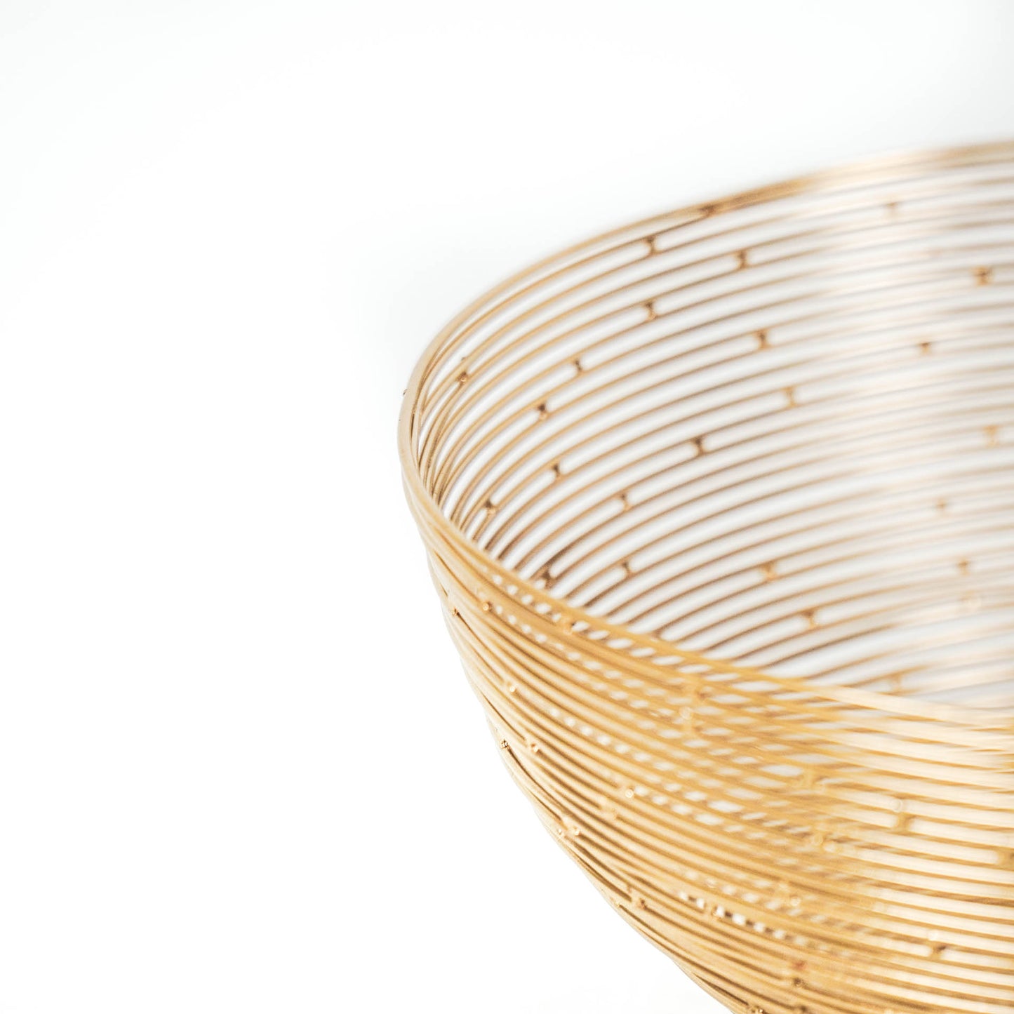 HV Wired Steel Bowl - Gold - 26x26x10cm