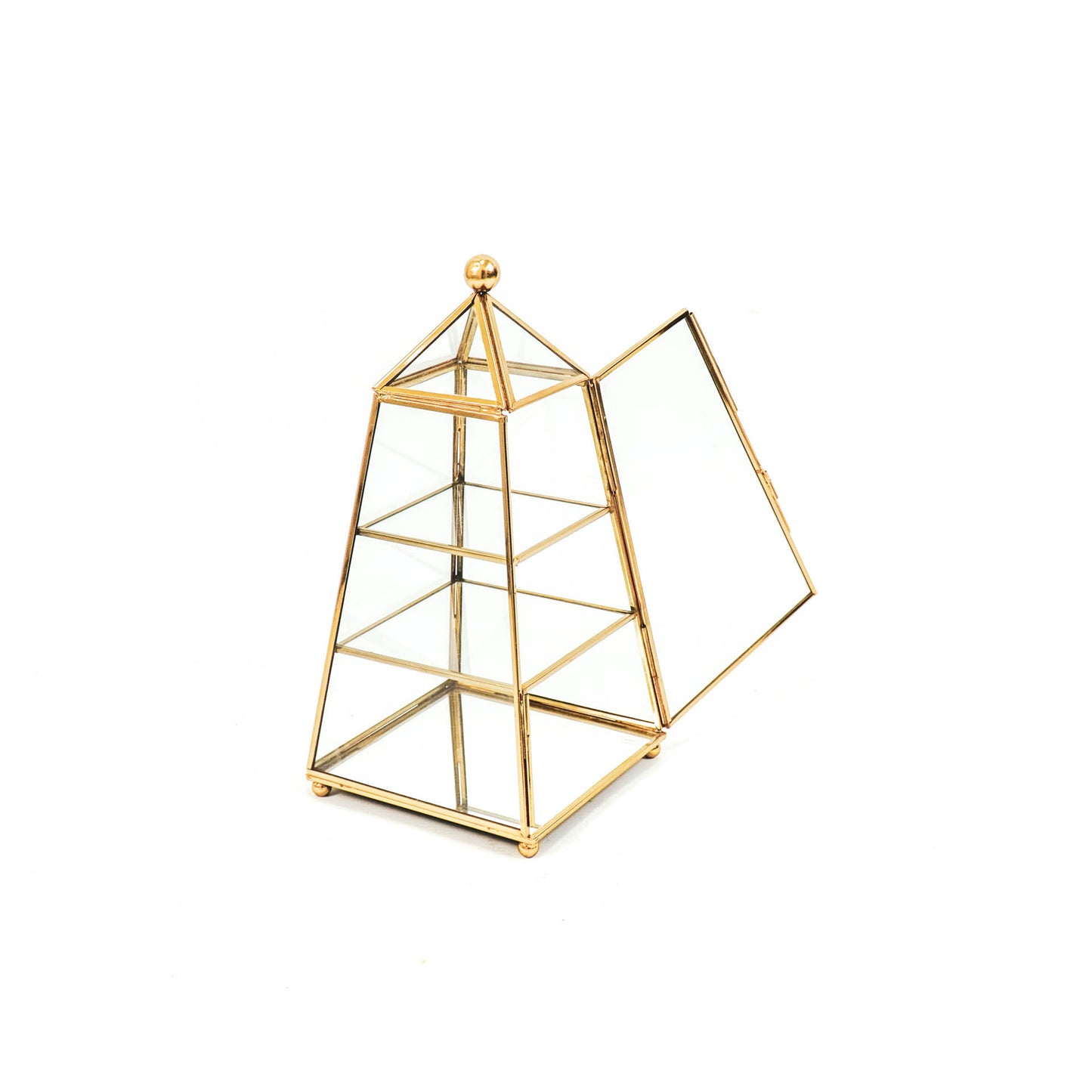 HV Styling Tower-Messing/Glass-Gold- 15x15x31cm