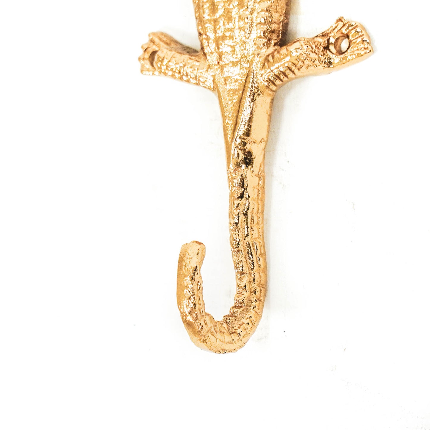 HV Wall Hook Crocodile- Gold- 8x17x3,5cm