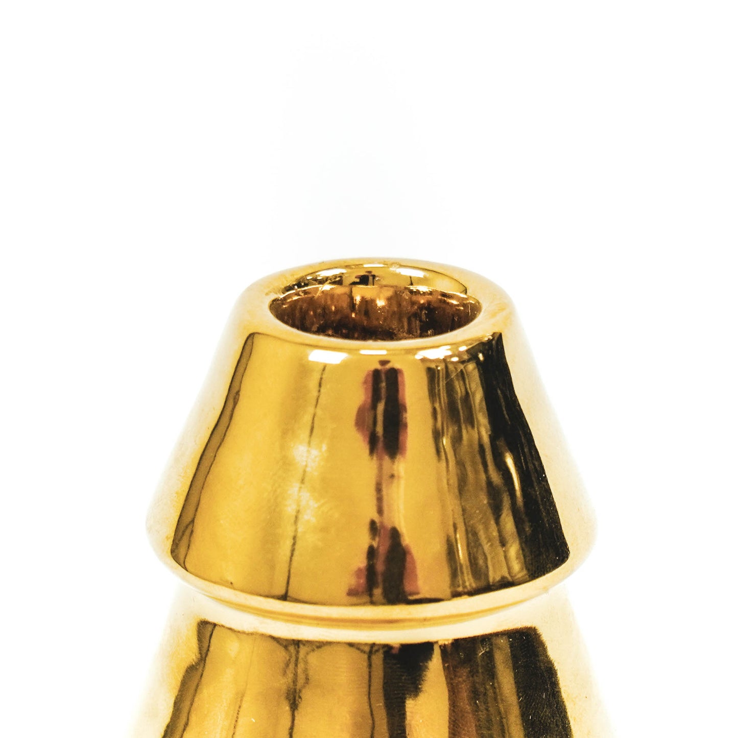 HV Golden Xmas Tree Candleholder - 7x12cm