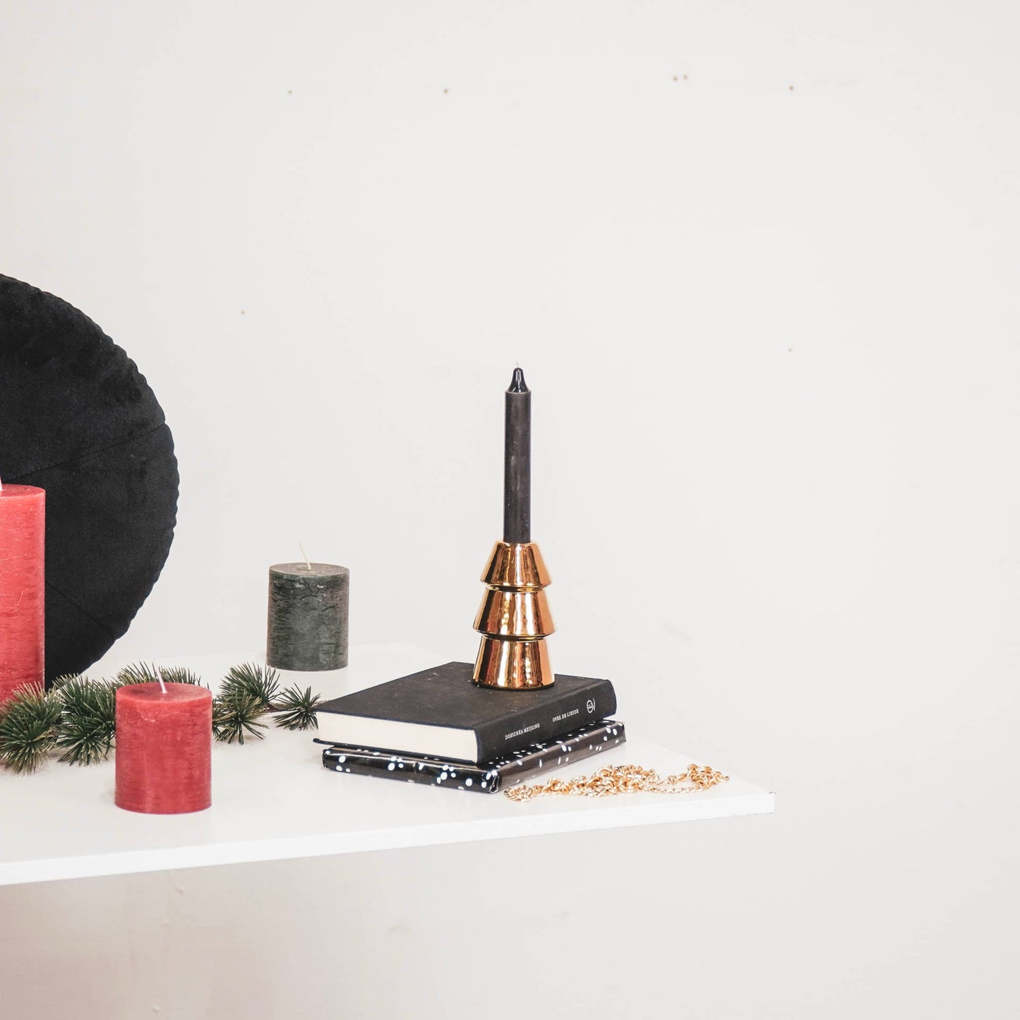 HV Golden Xmas Tree Candleholder - 7x12cm