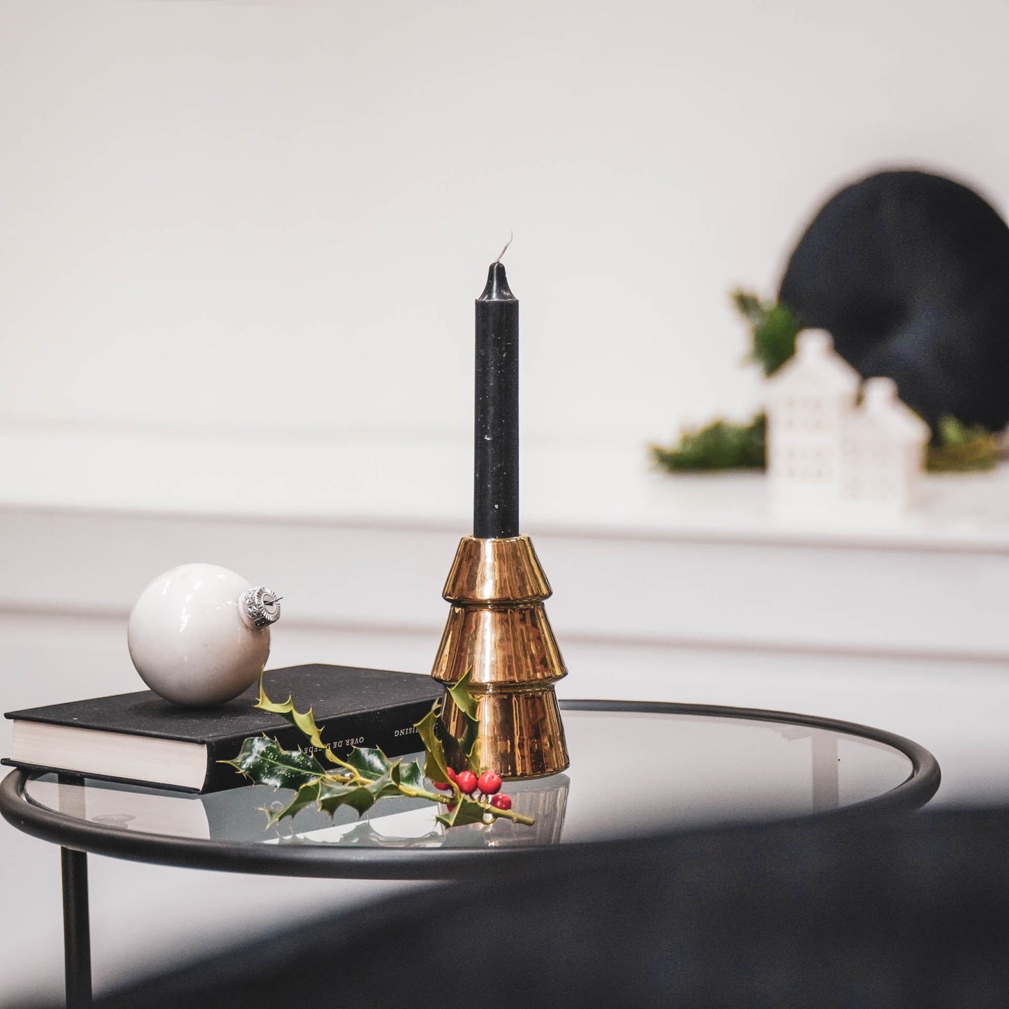 HV Golden Xmas Tree Candleholder - 7x12cm