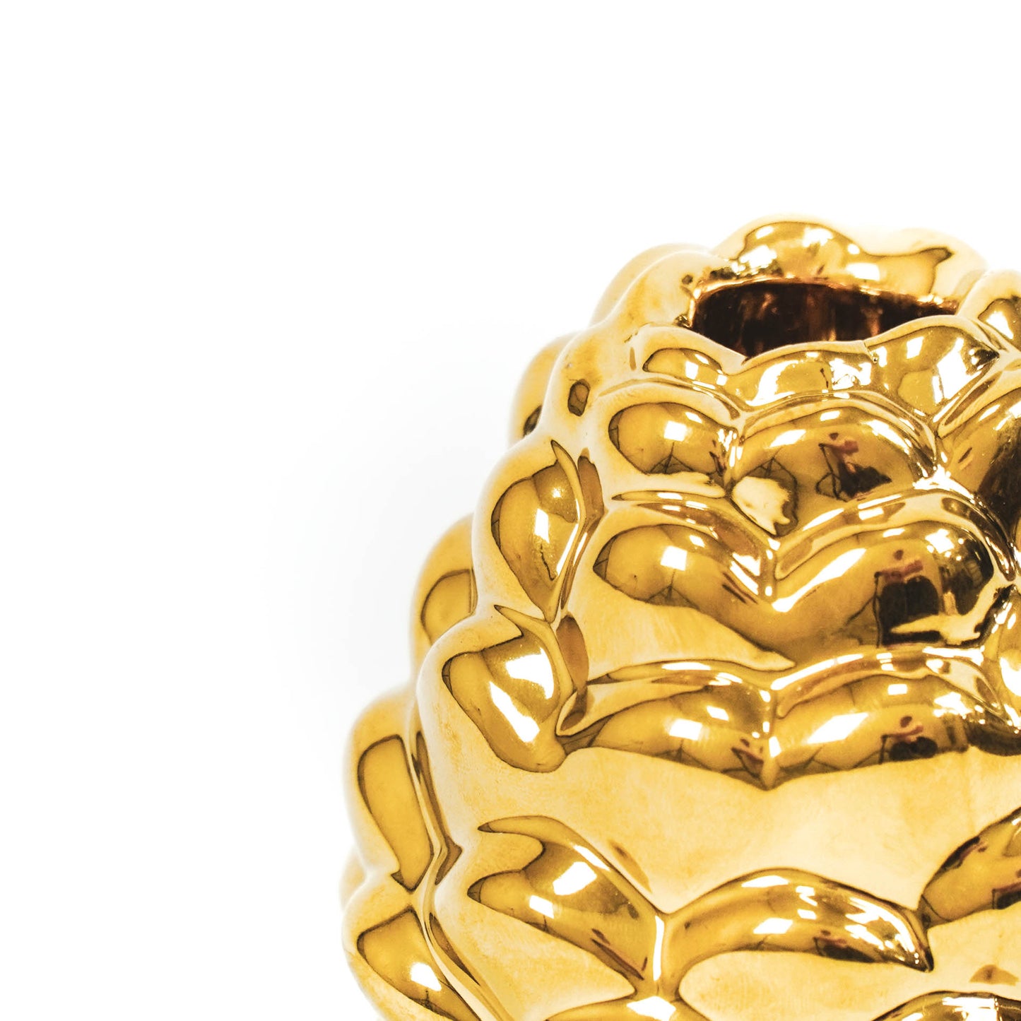HV Pineapple candleholder - Gold - 9x8,5cm