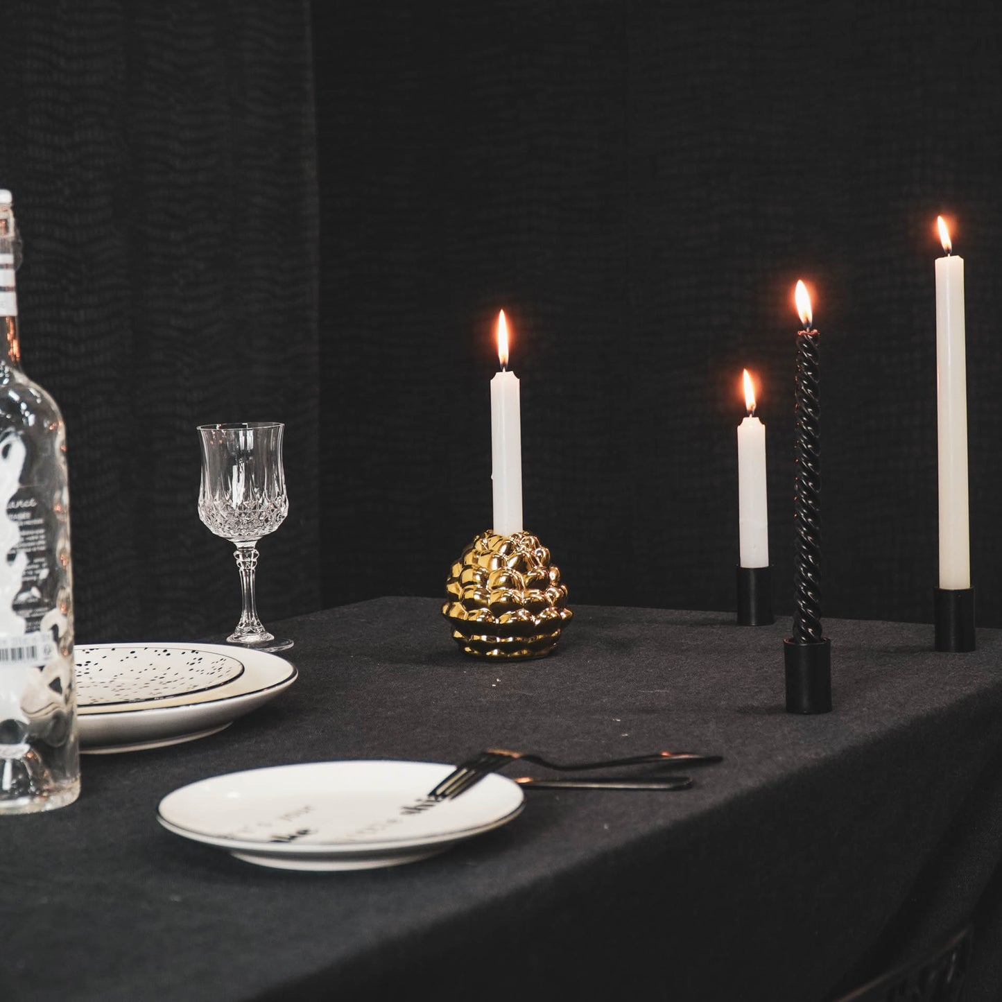 HV Pineapple candleholder - Gold - 9x8,5cm