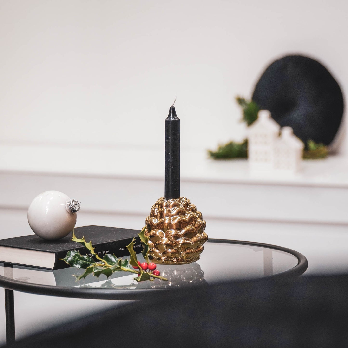 HV Pineapple candleholder - Gold - 9x8,5cm