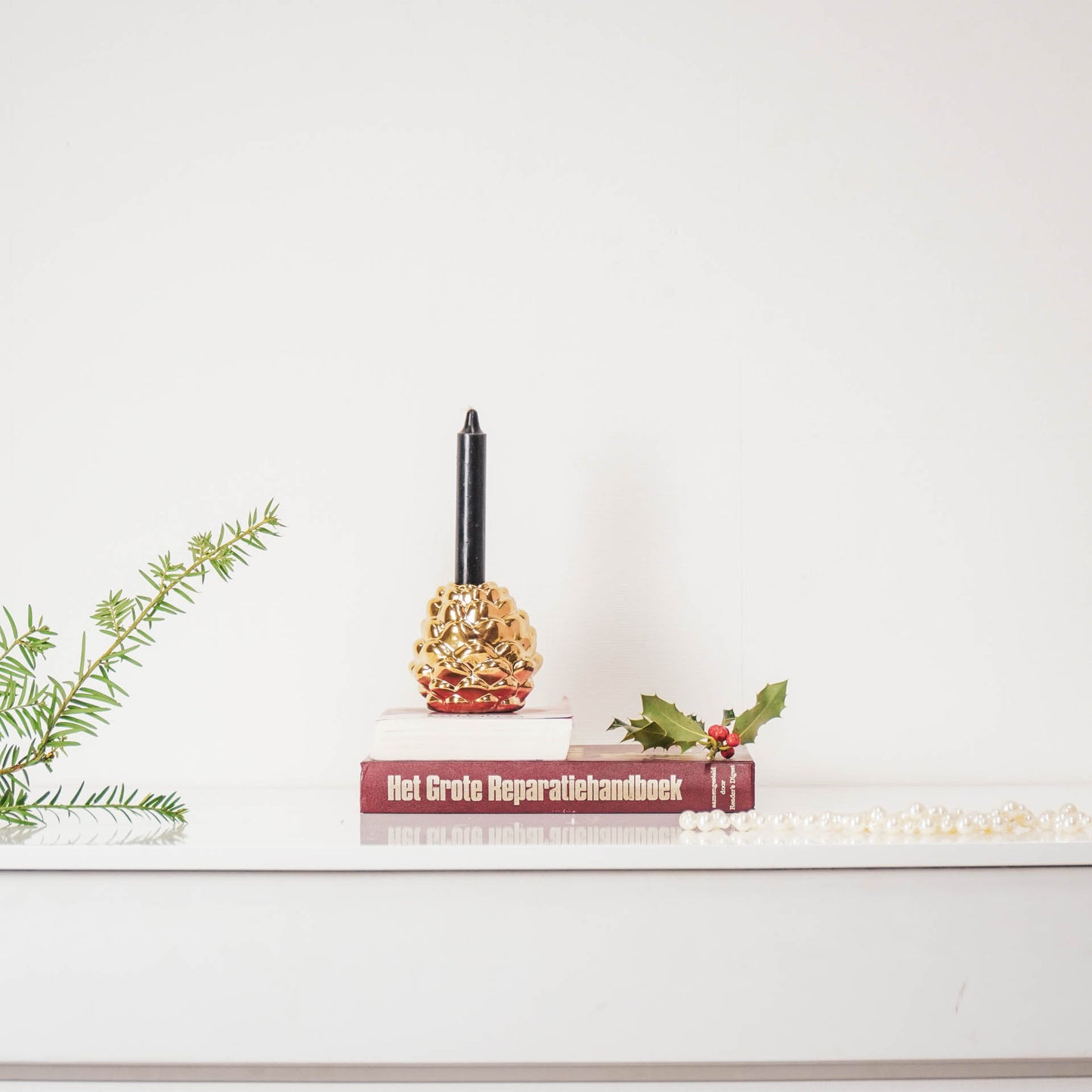 HV Pineapple candleholder - Gold - 9x8,5cm