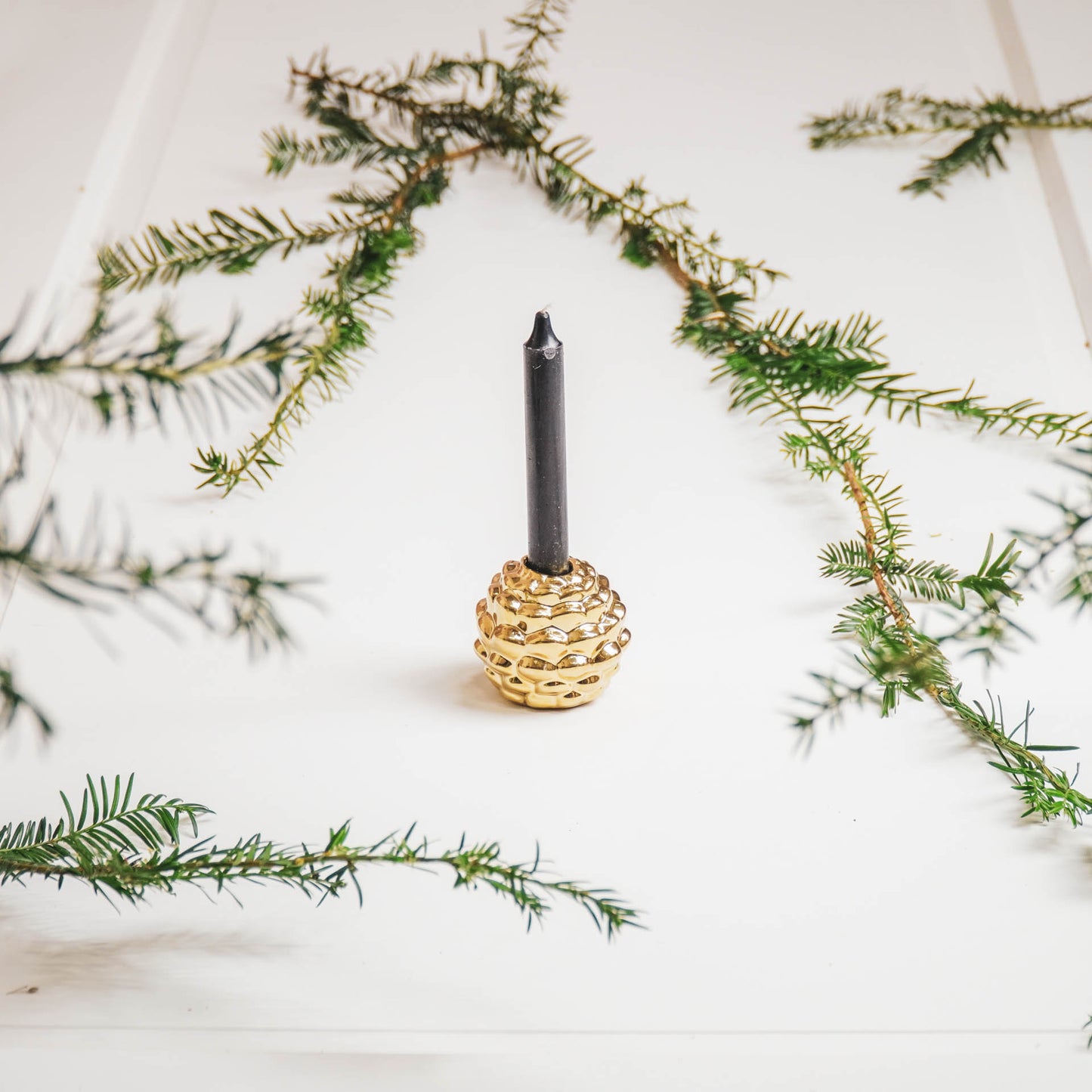 HV Pineapple candleholder - Gold - 8x7cm