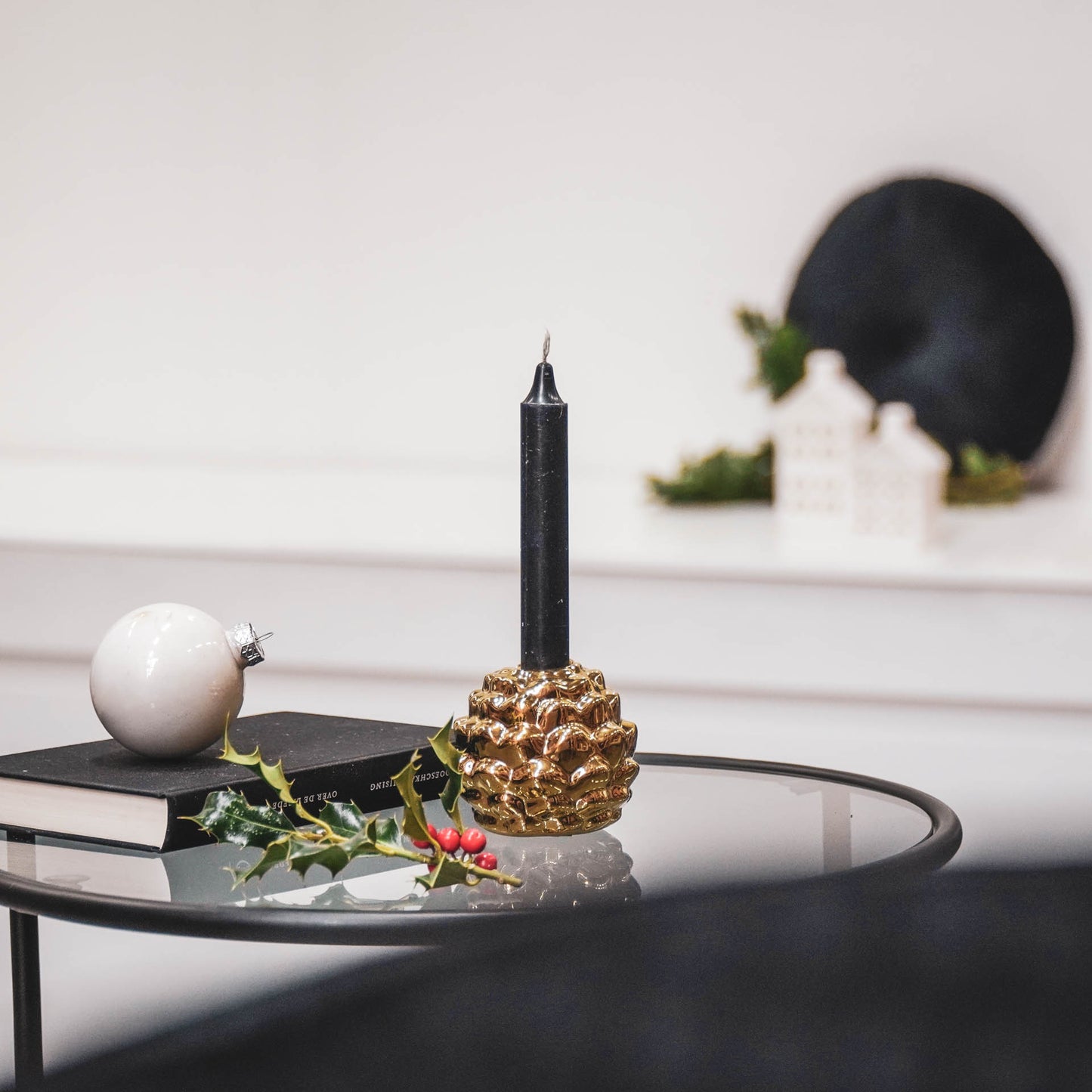 HV Pineapple candleholder - Gold - 8x7cm