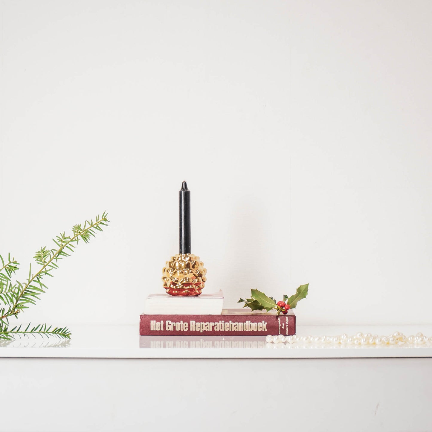 HV Pineapple candleholder - Gold - 8x7cm