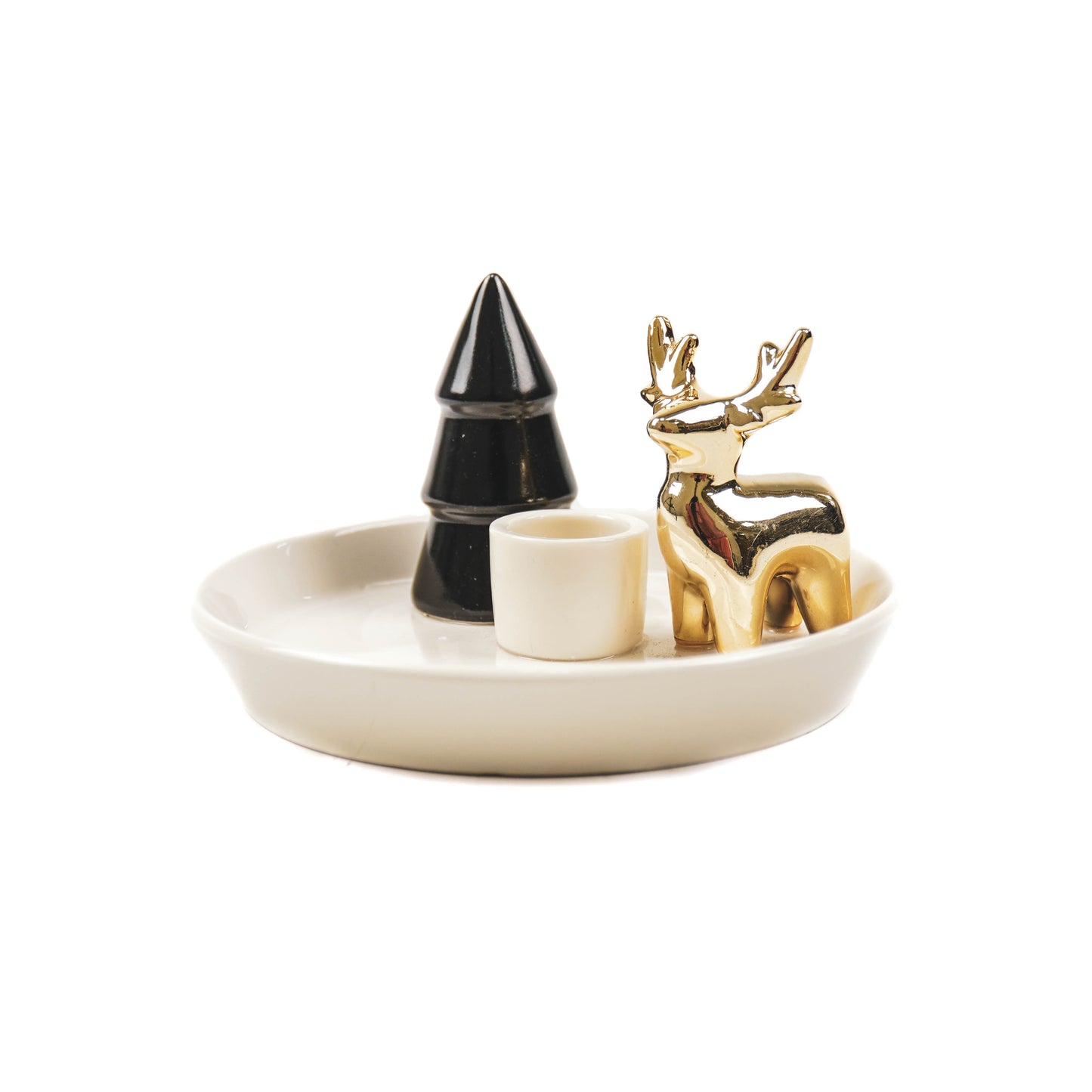 HV Candleholder X mas tree/Reindeer - 14x14x7cm