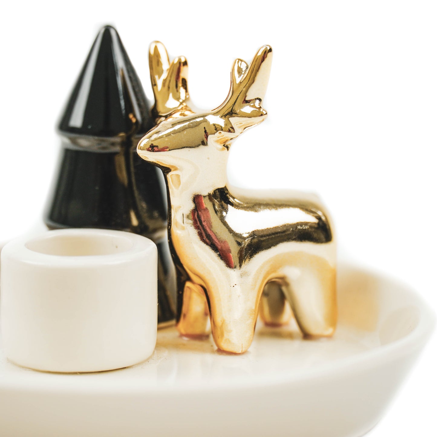 HV Candleholder X mas tree/Reindeer - 14x14x7cm