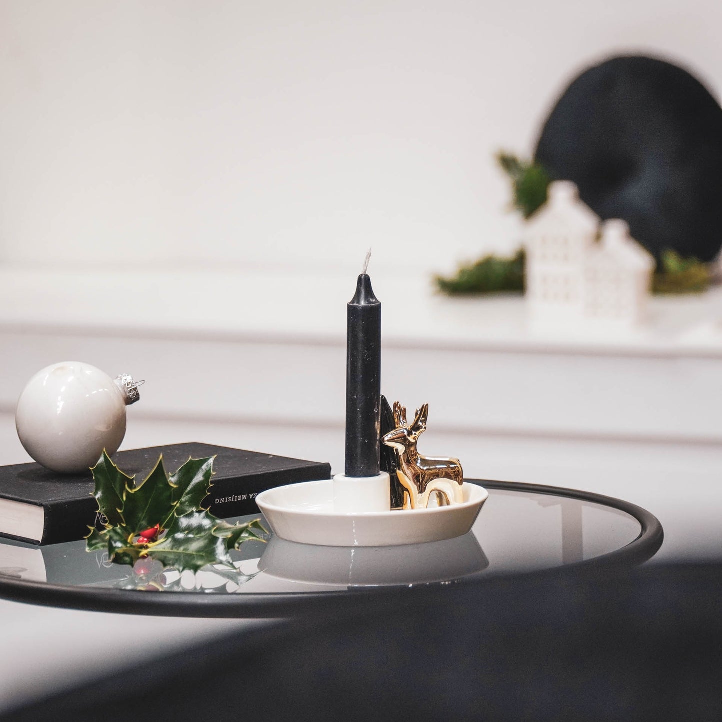 HV Candleholder X mas tree/Reindeer - 14x14x7cm