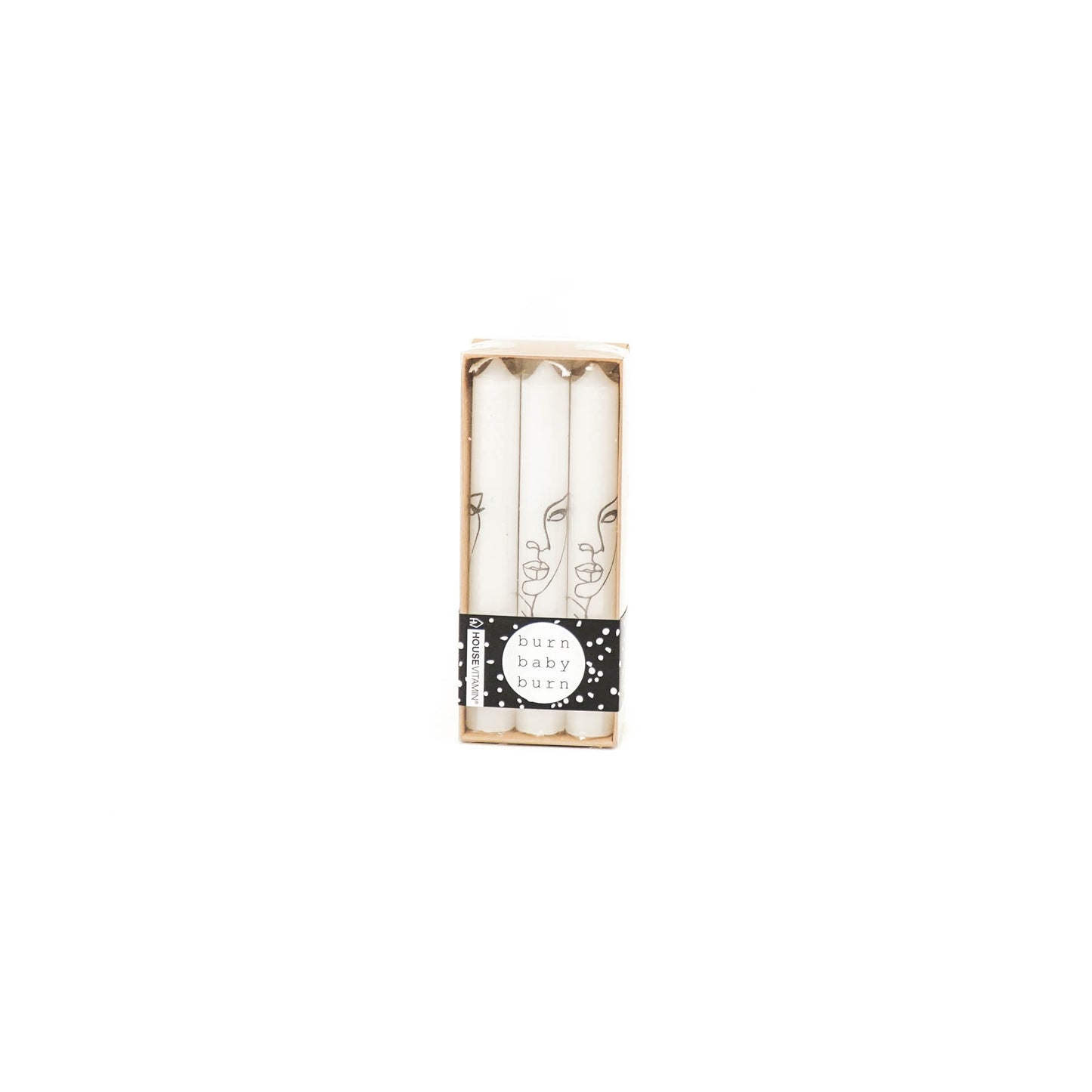 HV 6 Candles - White - Face - 2,3x14cm
