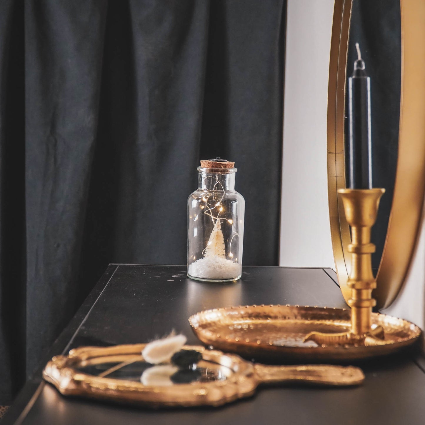 HV Xmas tree in a bottle - Gold - 8x16cm