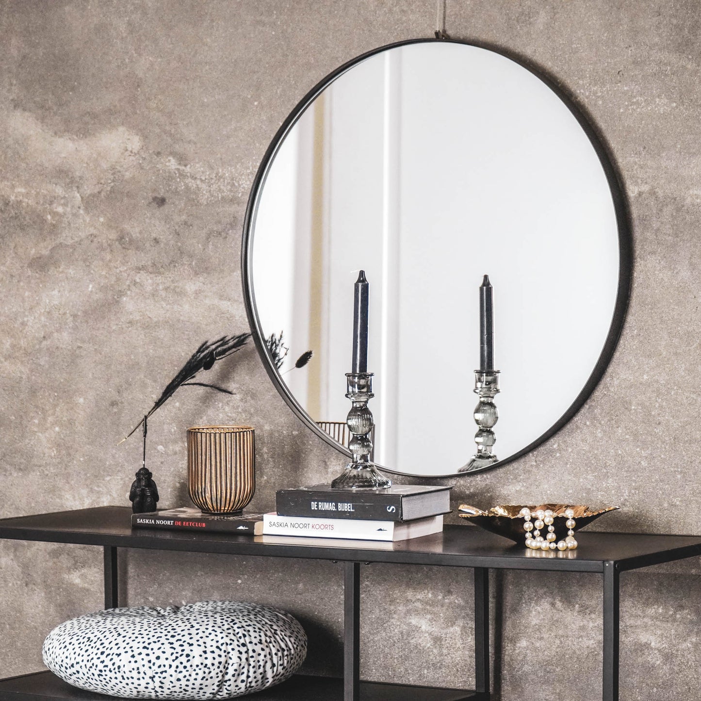 HV Glass Candleholder - Smokey - 8x15,5cm