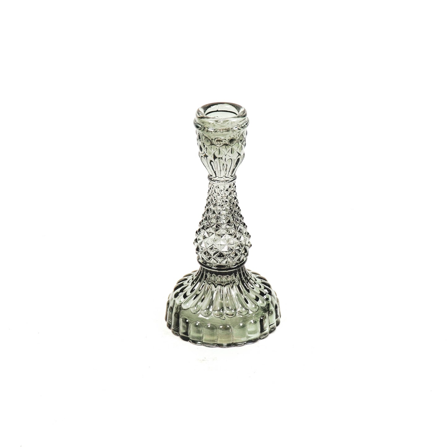 HV Glass Candleholder - Smokey - 8,5x16cm