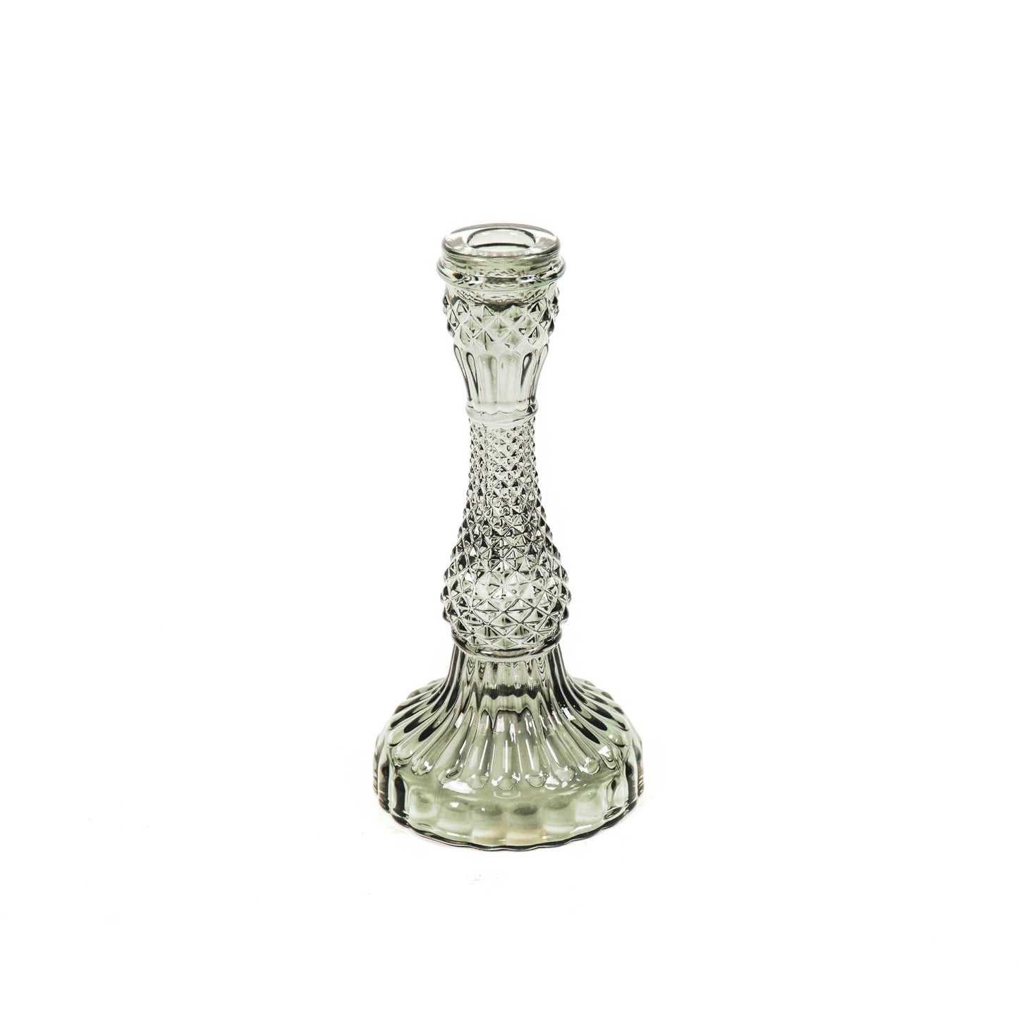 HV Glass Candleholder - Smokey - 10x21cm