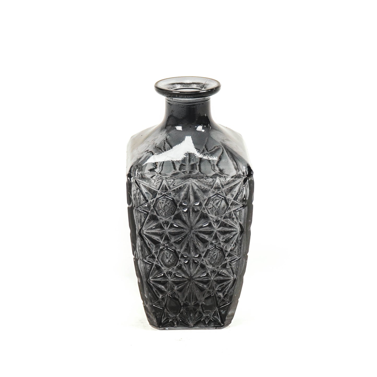 HV Glass Water bottle - Black- 9x19 cm