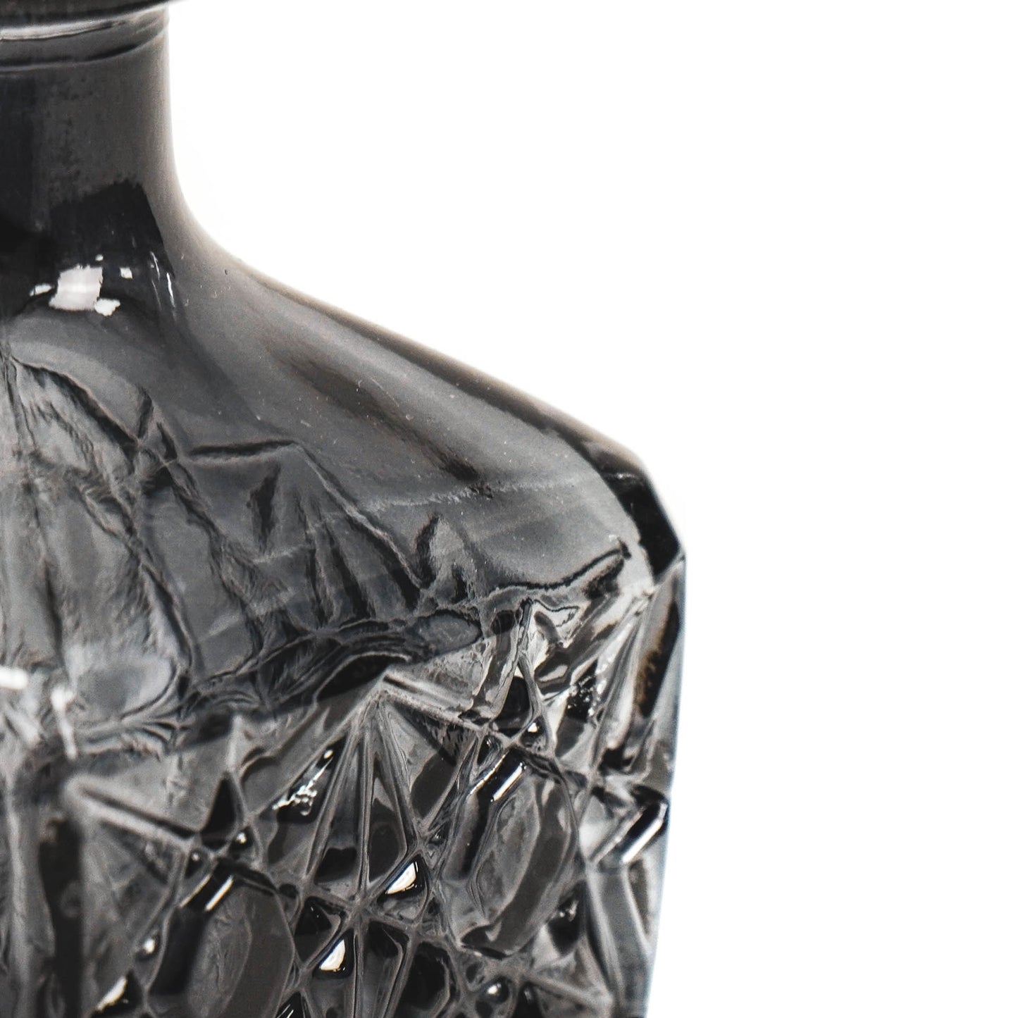 HV Glass Water bottle - Black- 9x19 cm
