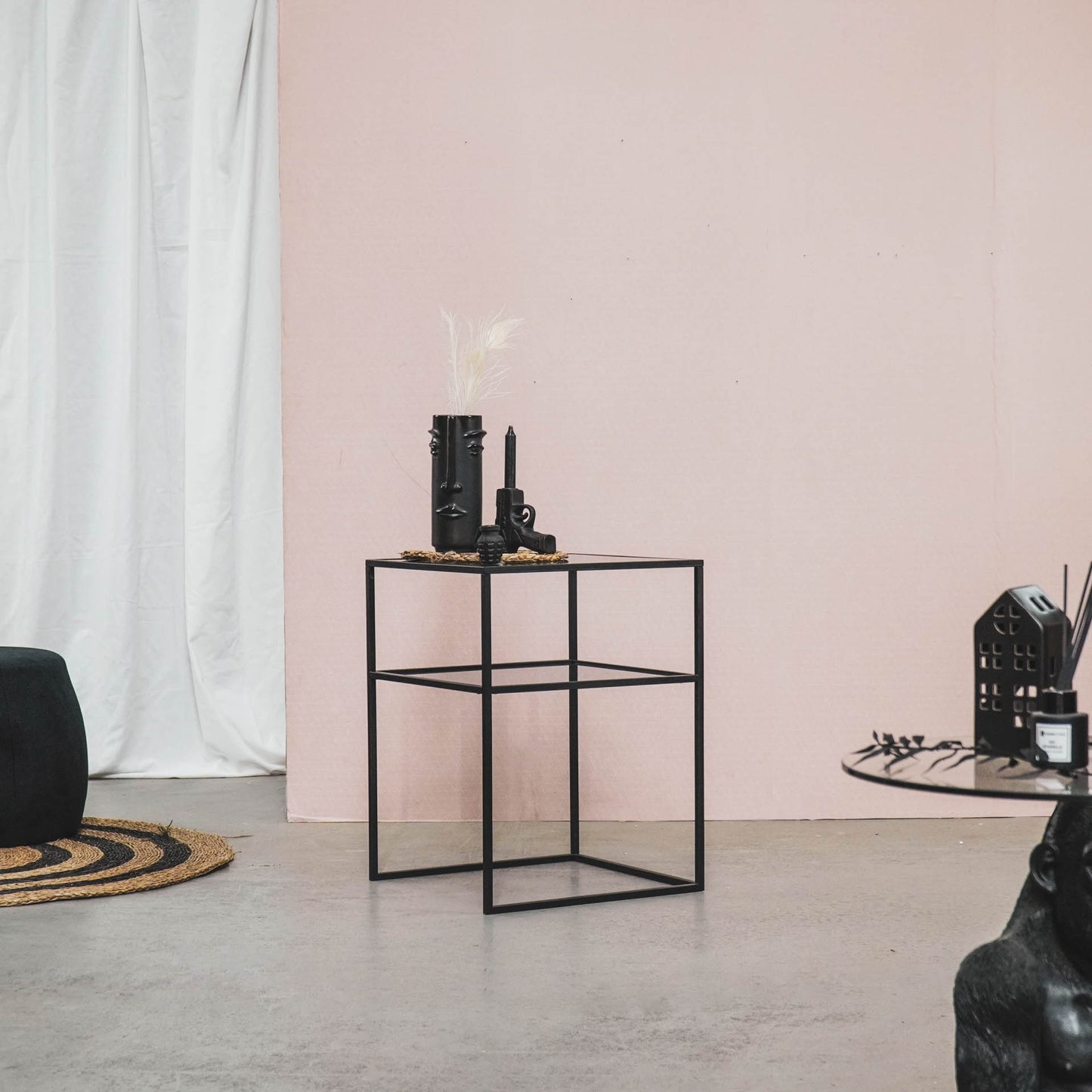 HV Sidetable - Black- 45x45x60cm