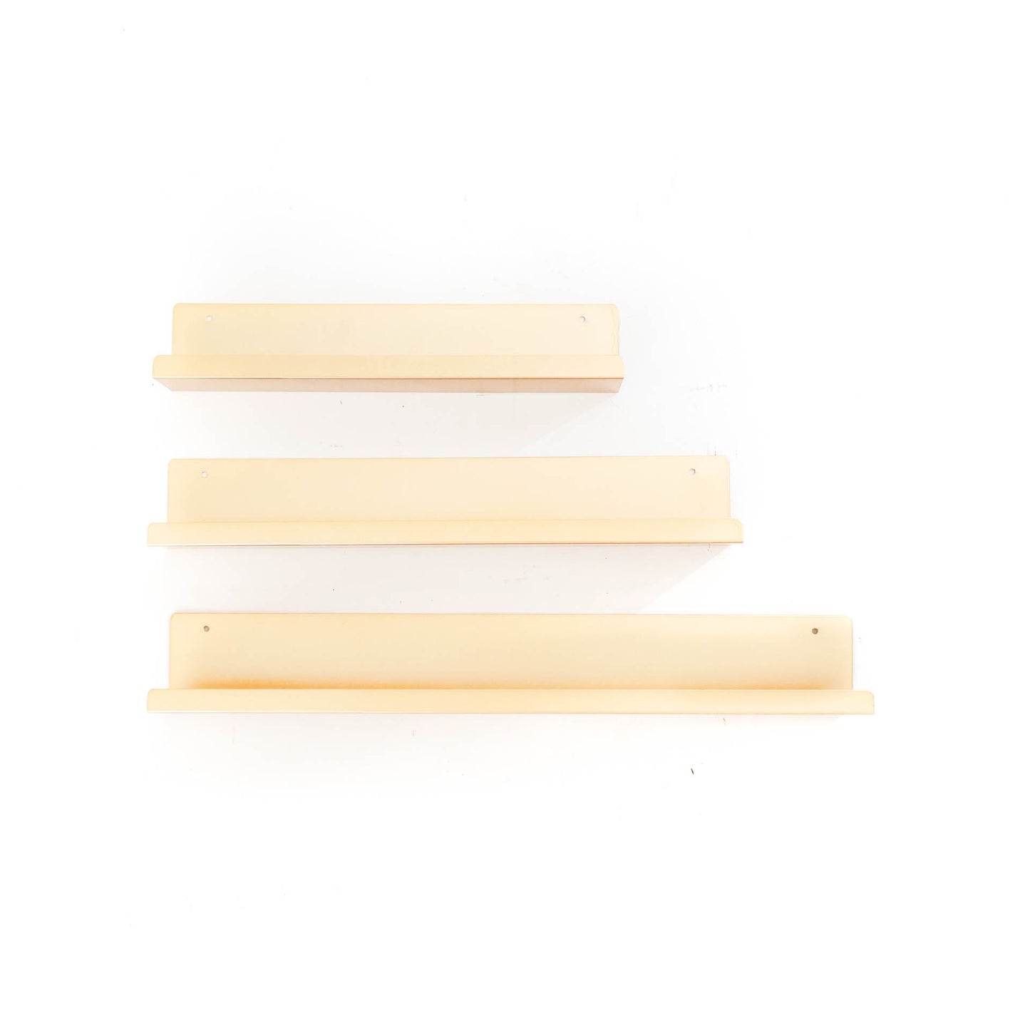 HV Set of 3 Metal Wall Shelfs - Gold