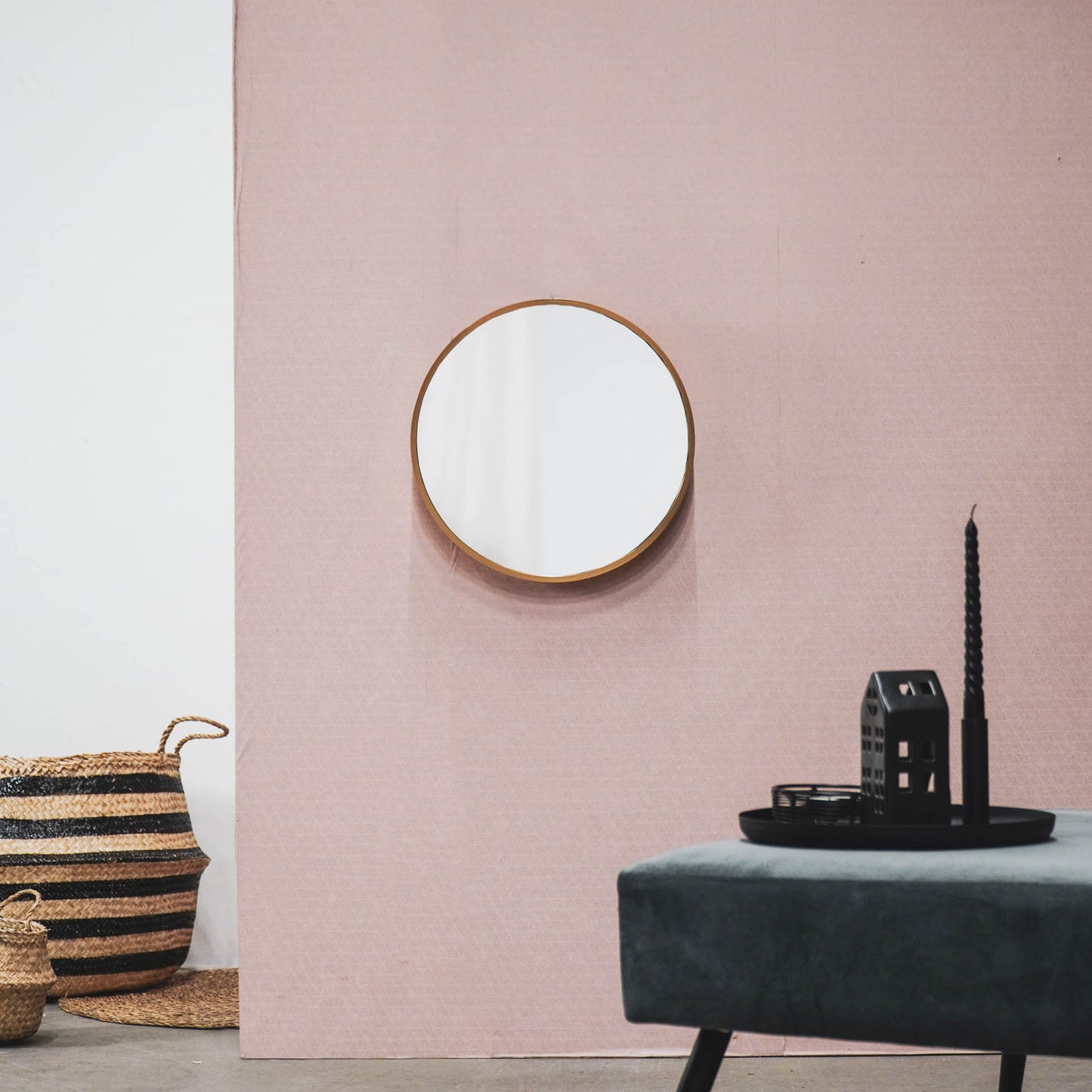 HV Round Mirror - Gold - Ø40cm