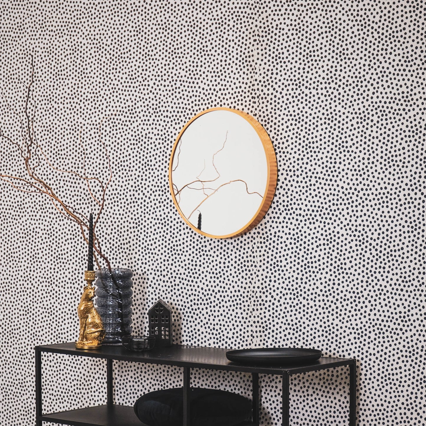 HV Round Mirror - Gold - Ø40cm