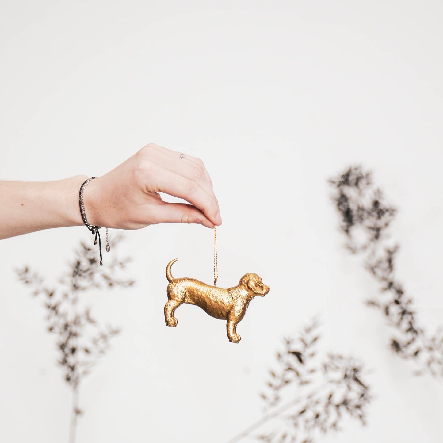 HV Dachshund Hanger - Gold