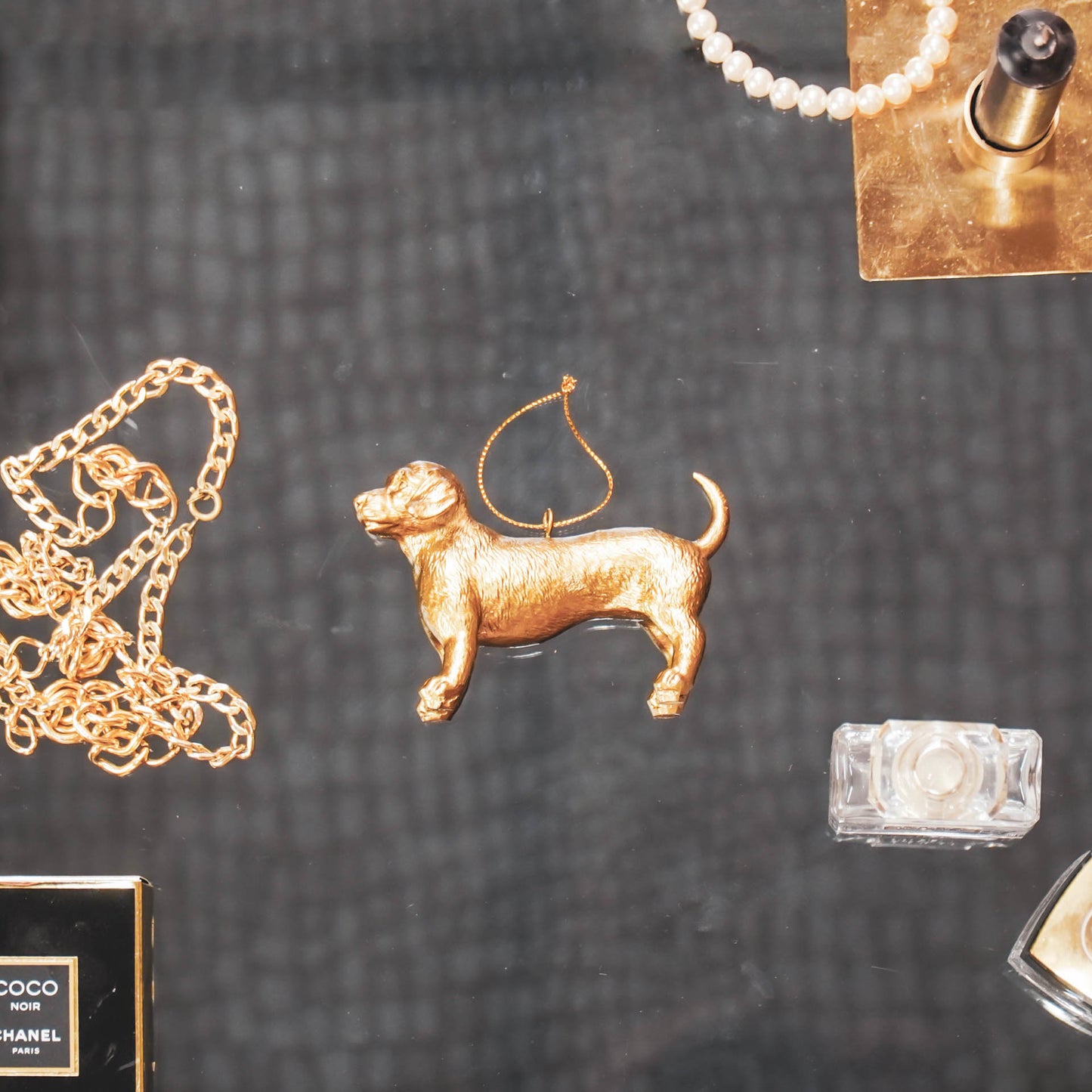 HV Dachshund Hanger - Gold
