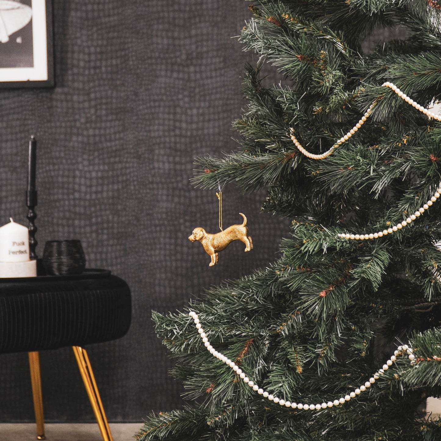 HV Dachshund Hanger - Gold