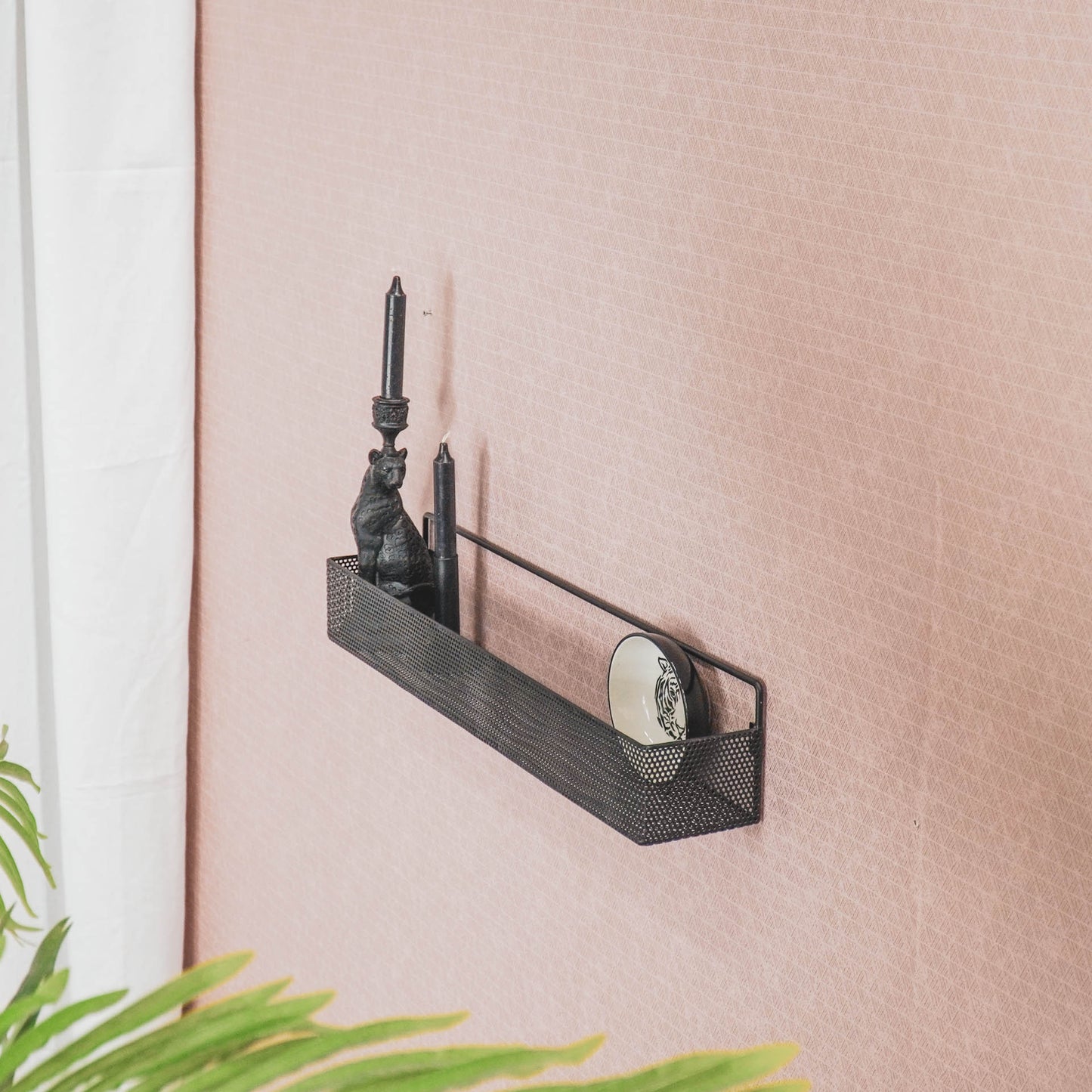 HV Black Metal Shelf - 60x11,5x12cm