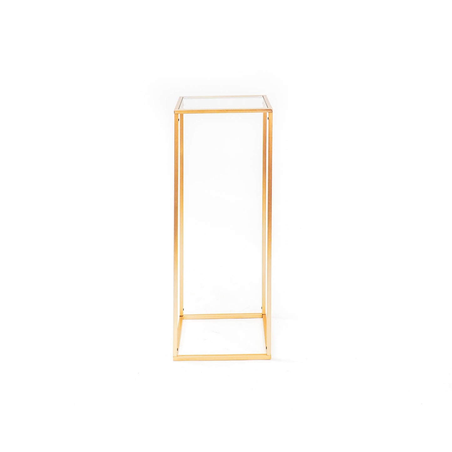 Pillar - Metal/Glass - Gold - 30x30x80cm