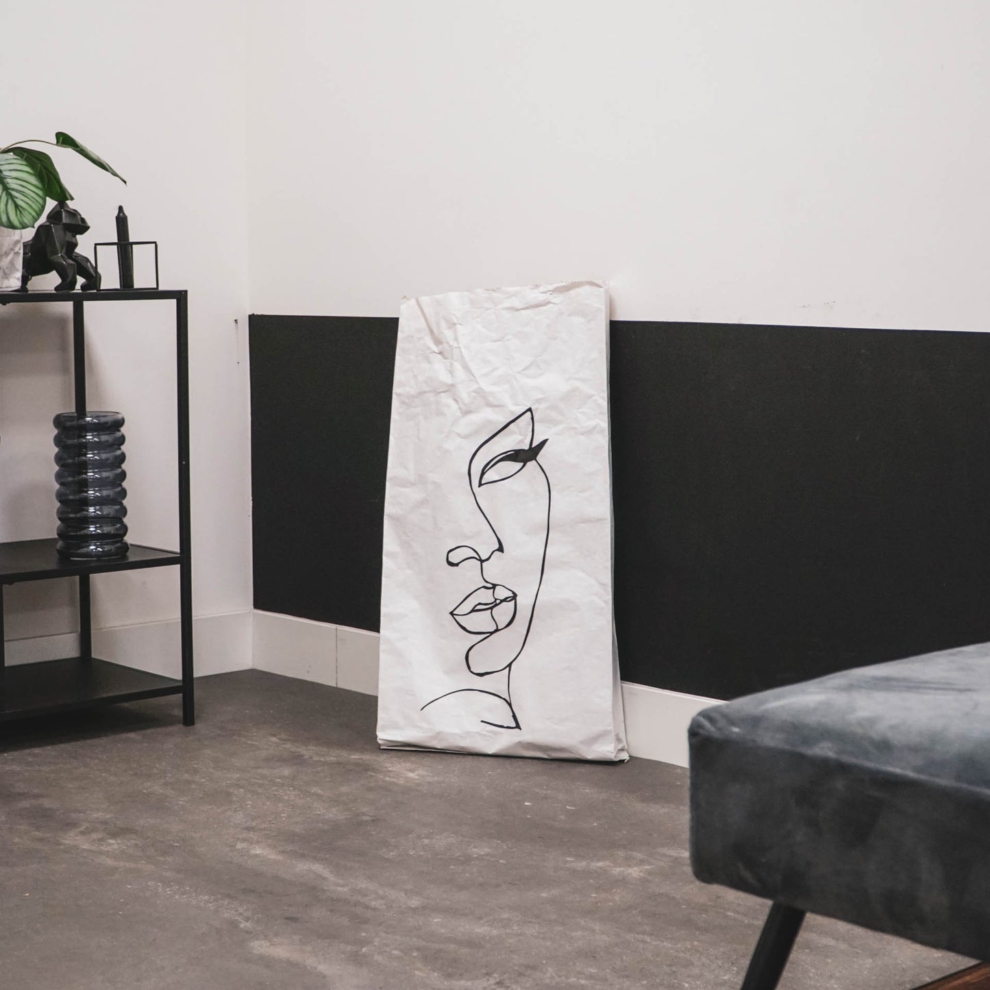 HV Paper Storage Bag - Pen drawing - 40x10x83cm