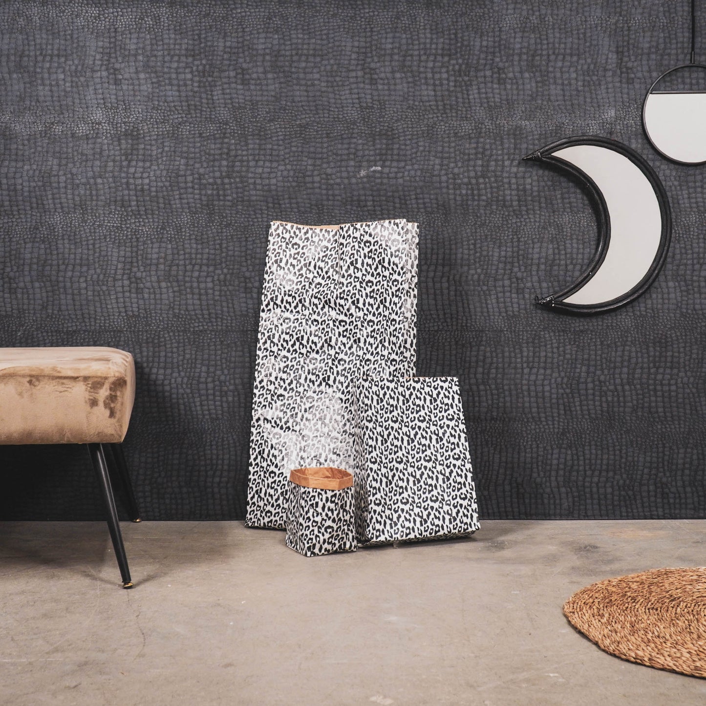 HV Paper Storage Bag - Panter - 40x10x83cm