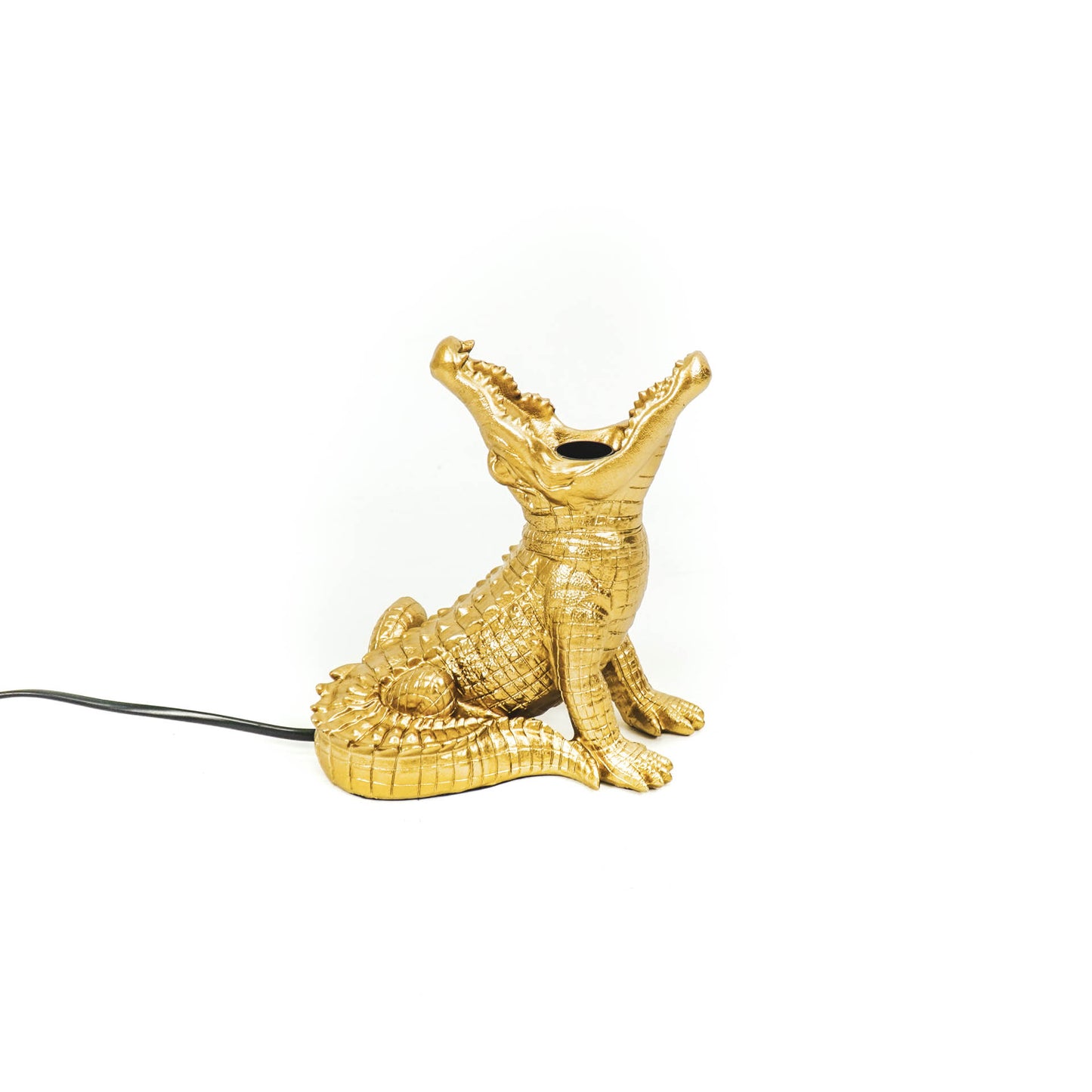 HV Crocodile Lamp- Gold-10x17x18,5 cm