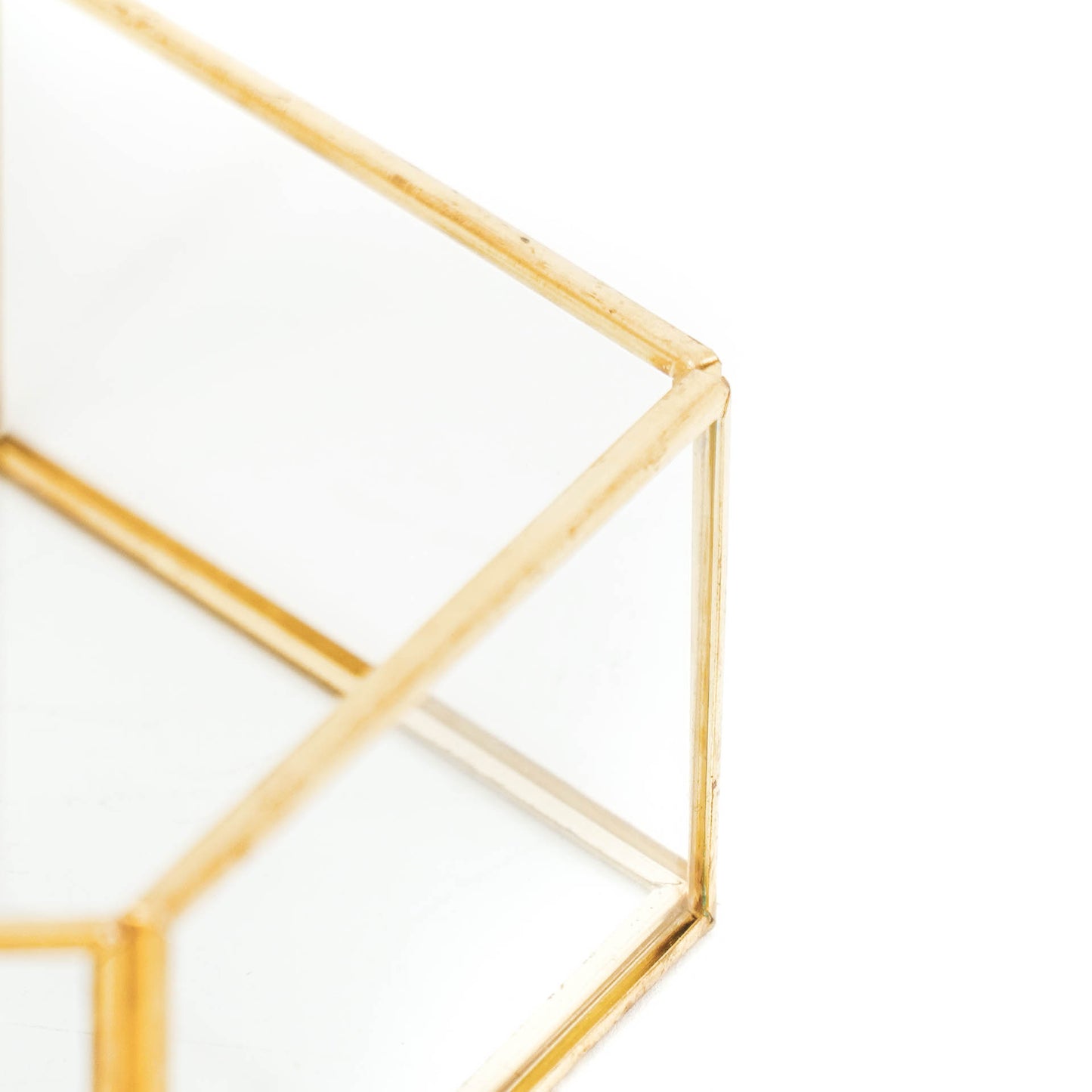Housevitamin Box glass - Gold - 19x16,5x4,5cm