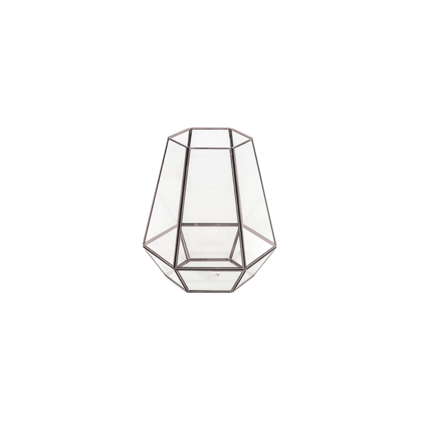 HV Hurricane glass & brass - 18x20.5cm