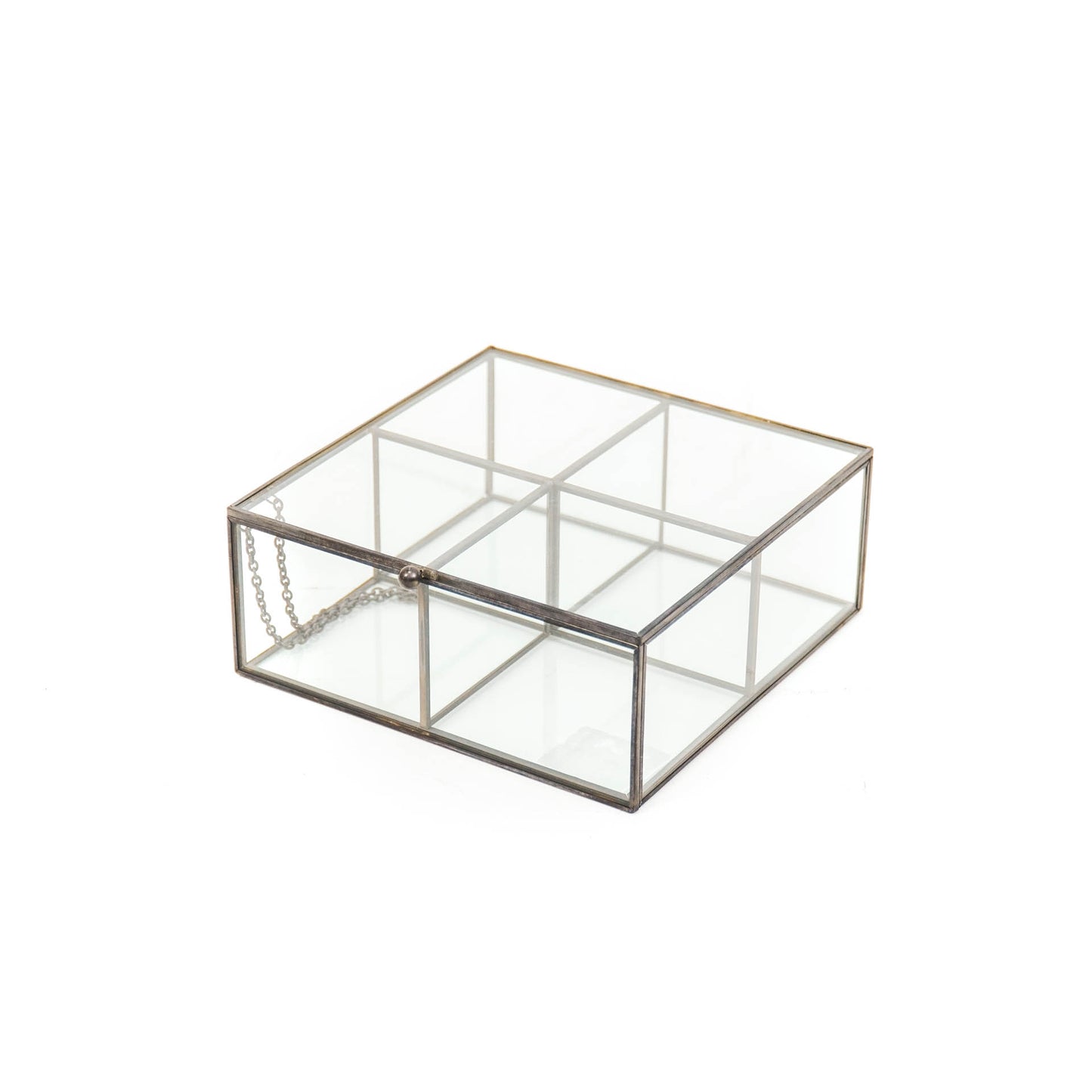 Housevitamin Box Glass - Black - 16x16x6,5cm
